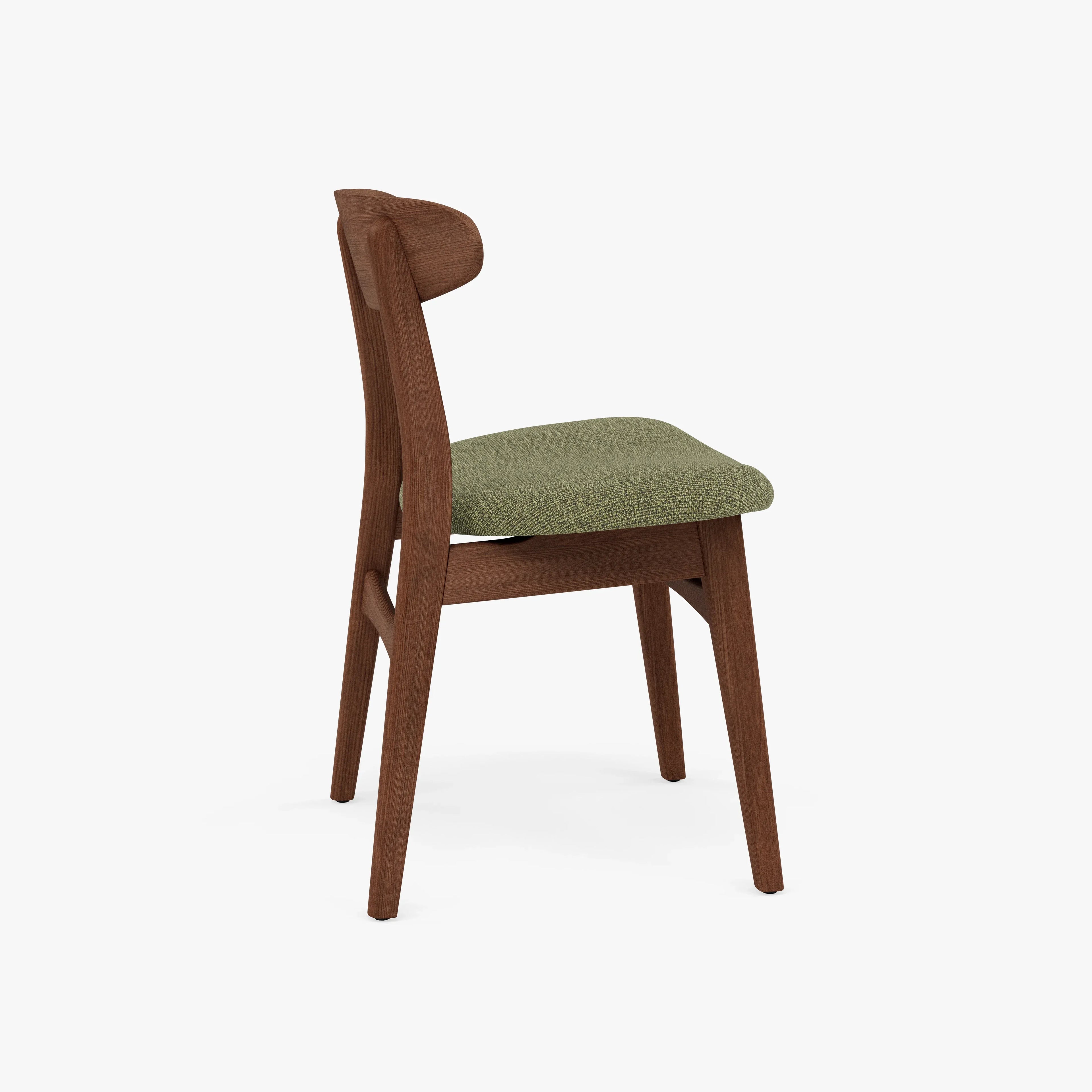 Magnus Dining Chair Sage Green Fabric Solid American Walnut
