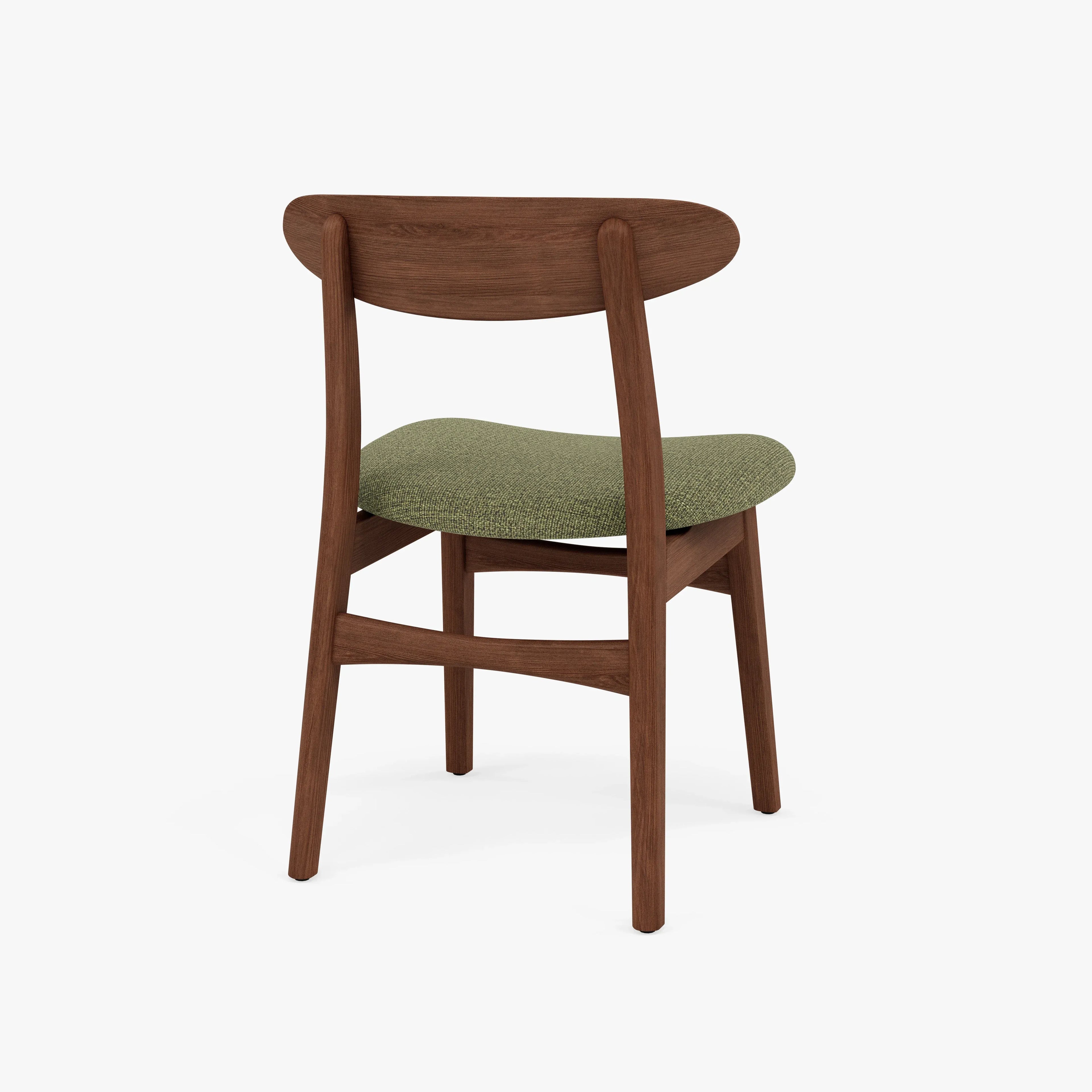 Magnus Dining Chair Sage Green Fabric Solid American Walnut