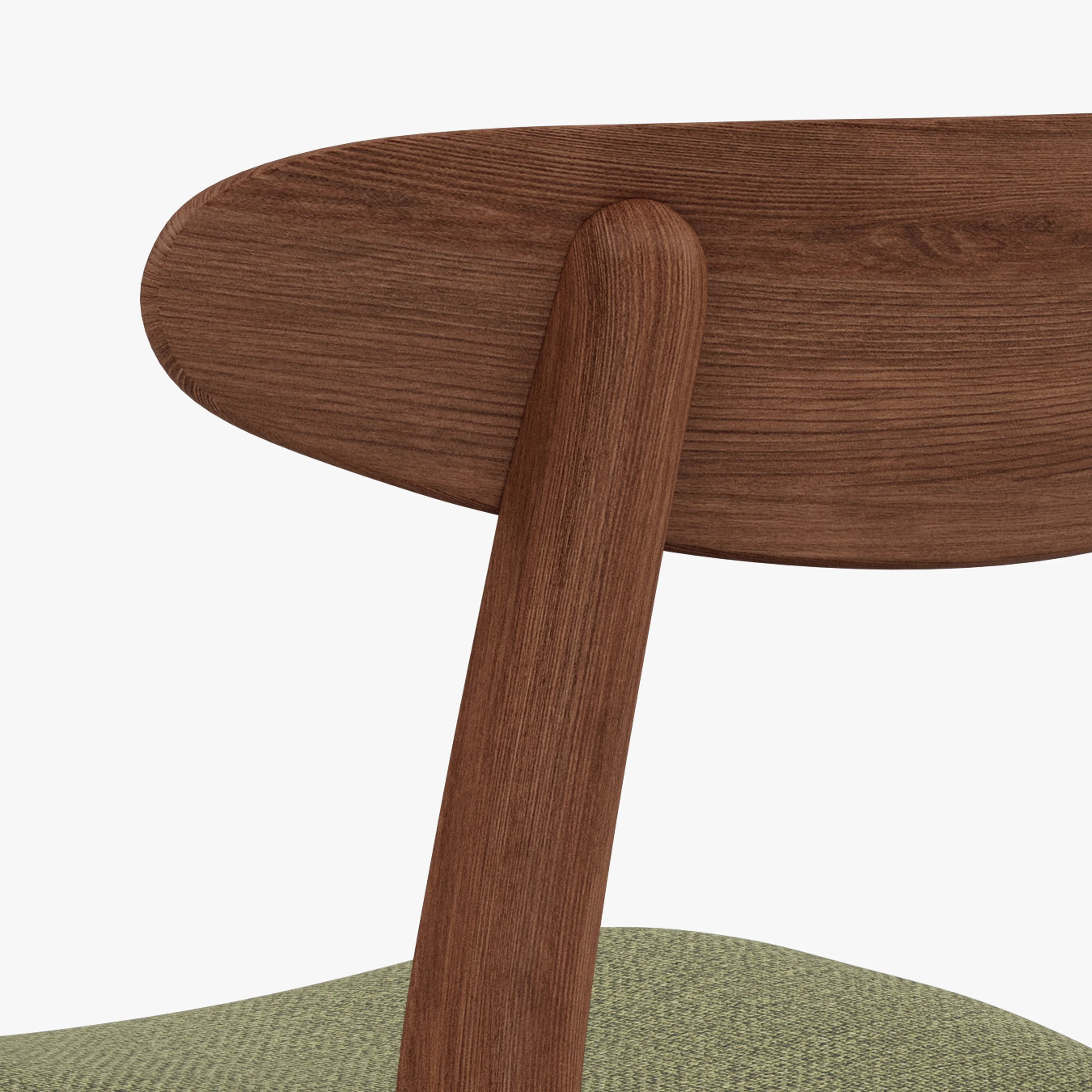 Magnus Dining Chair Sage Green Fabric Solid American Walnut