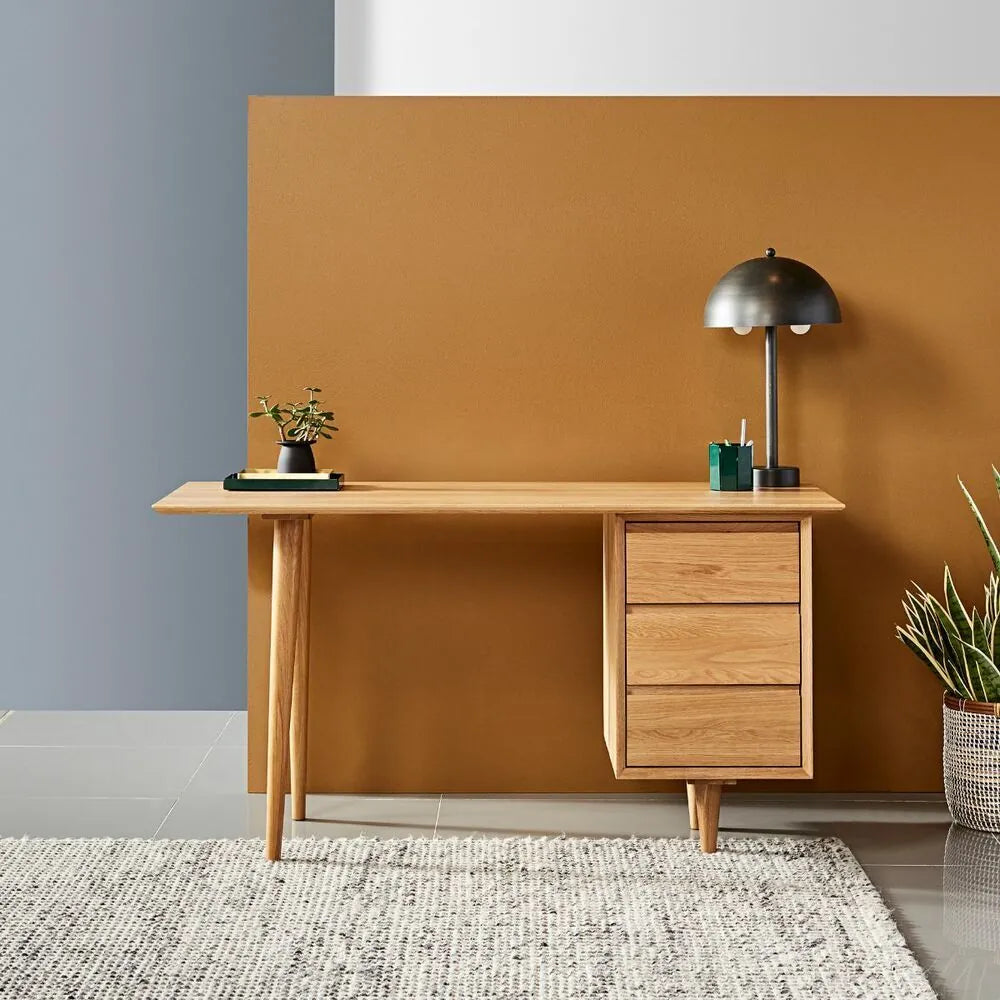 Bastian Office Desk 55" x 24" Solid American Oak