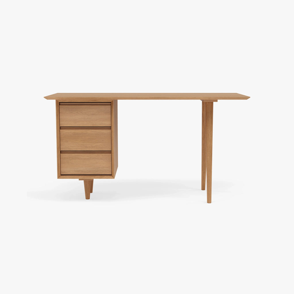 Bastian Office Desk 55" x 24" Solid American Oak