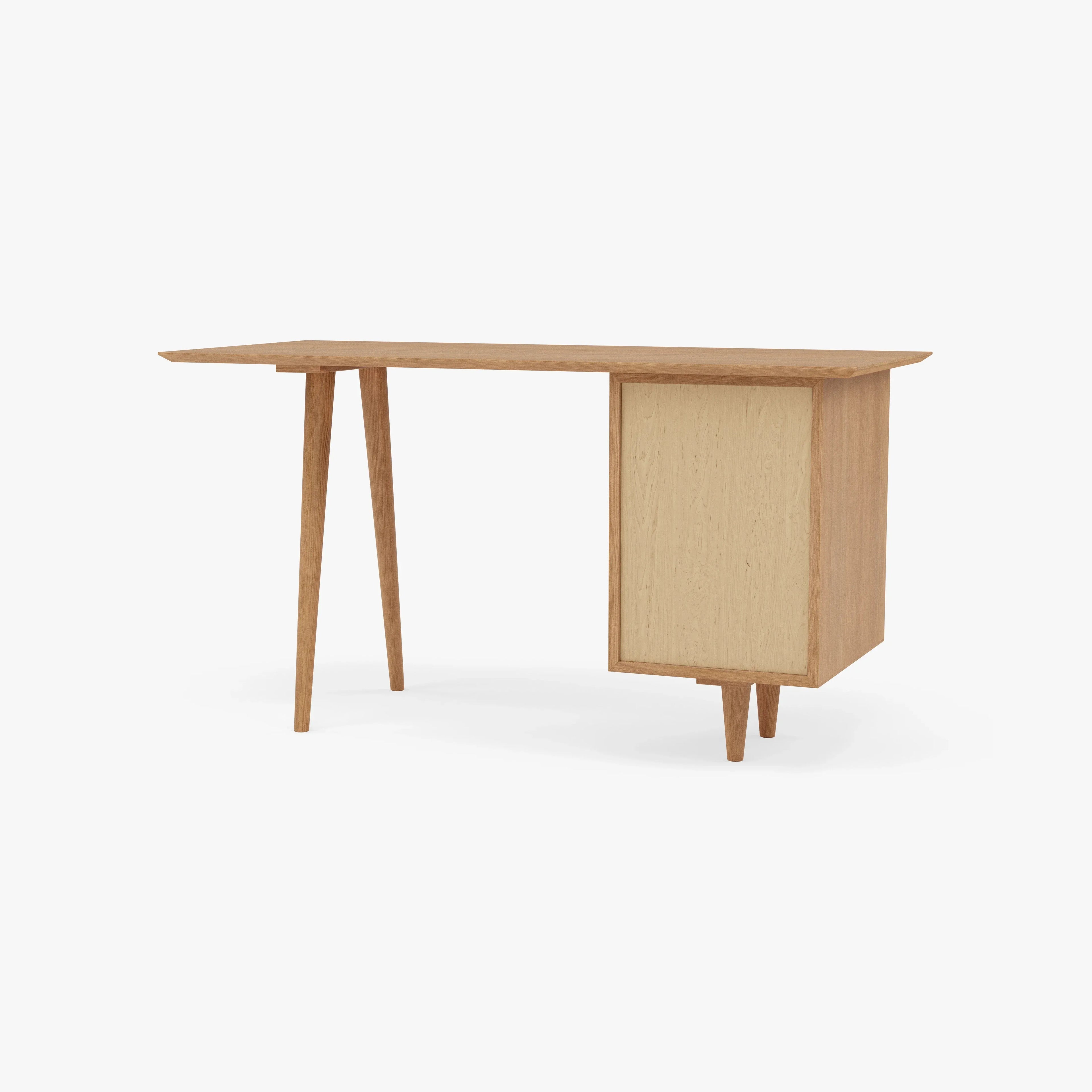 Bastian Office Desk 55" x 24" Solid American Oak