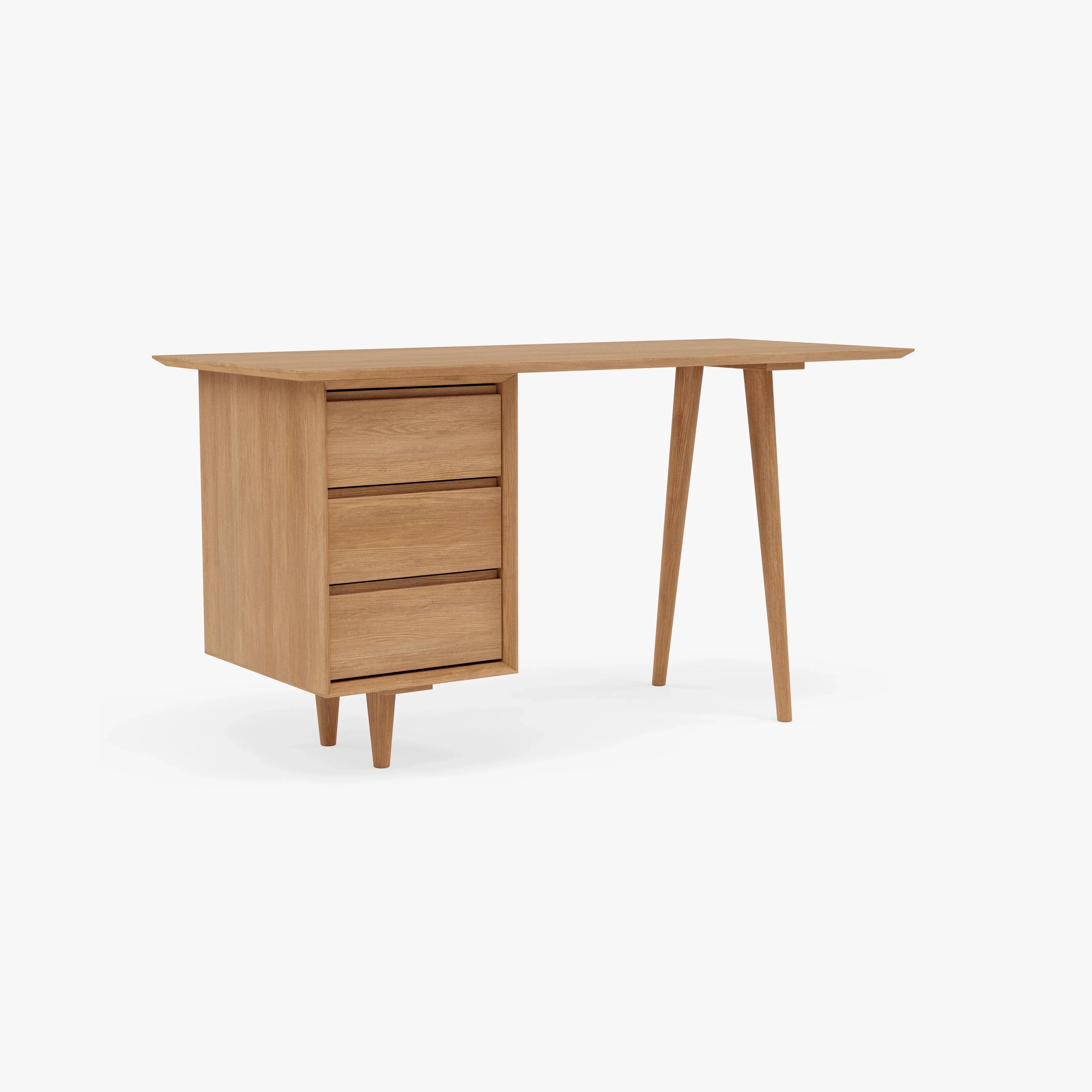 Bastian Office Desk 55" x 24" Solid American Oak