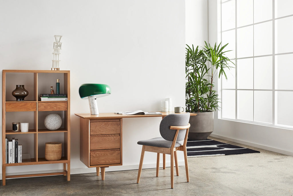 Bastian Office Desk 55" x 24" Solid American Oak