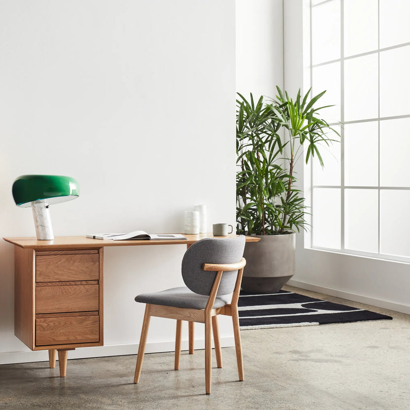 Bastian Office Desk 55" x 24" Solid American Oak