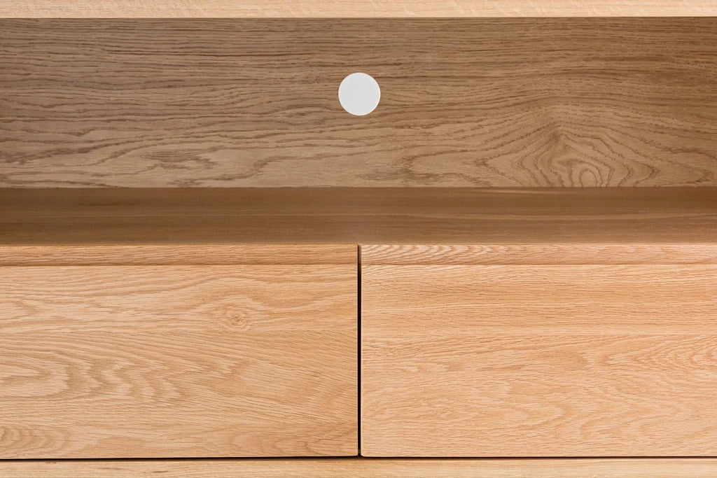 Bastian TV and Media Console 51" x 18" Solid American Oak