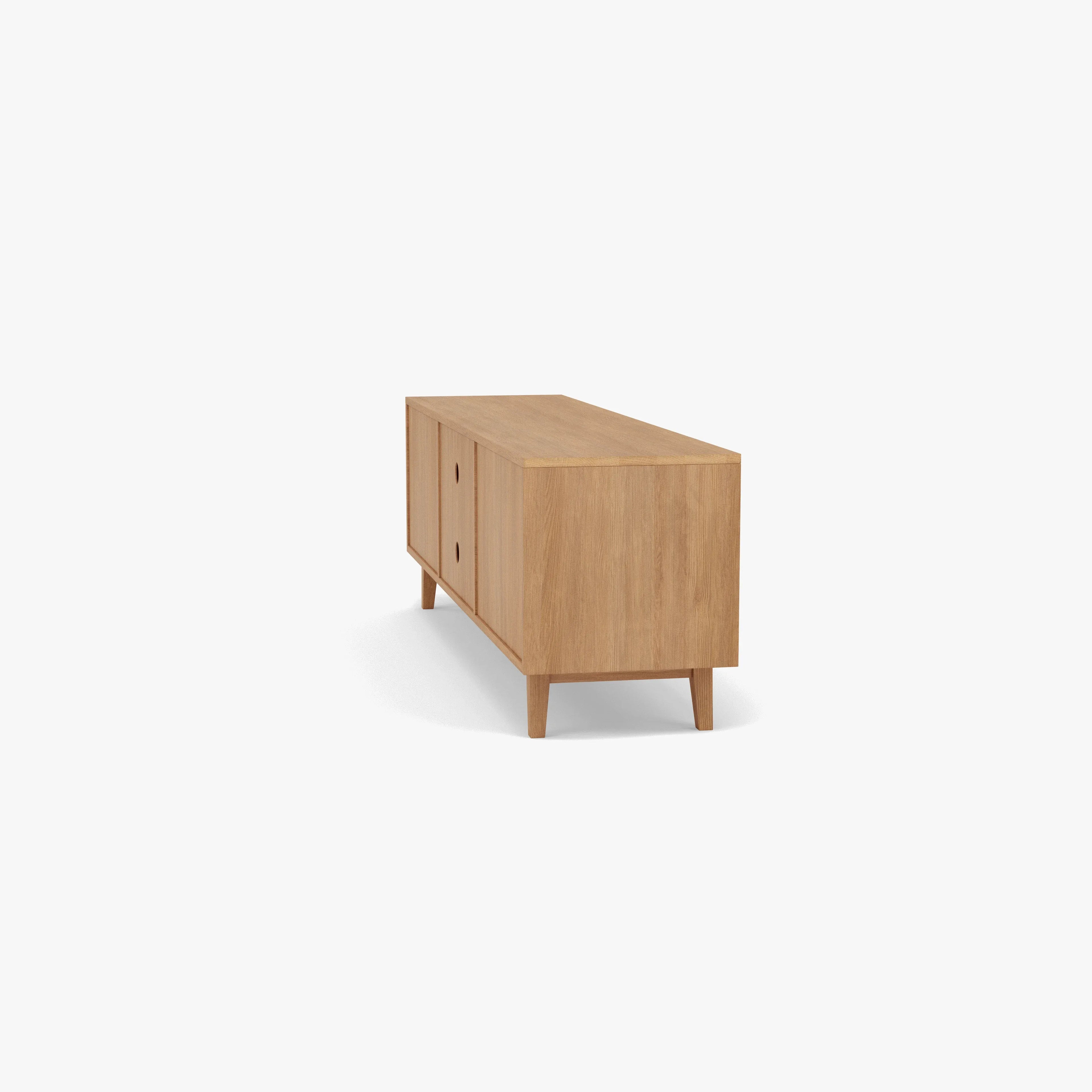 Bastian TV and Media Console 71" x 18" Solid American Oak