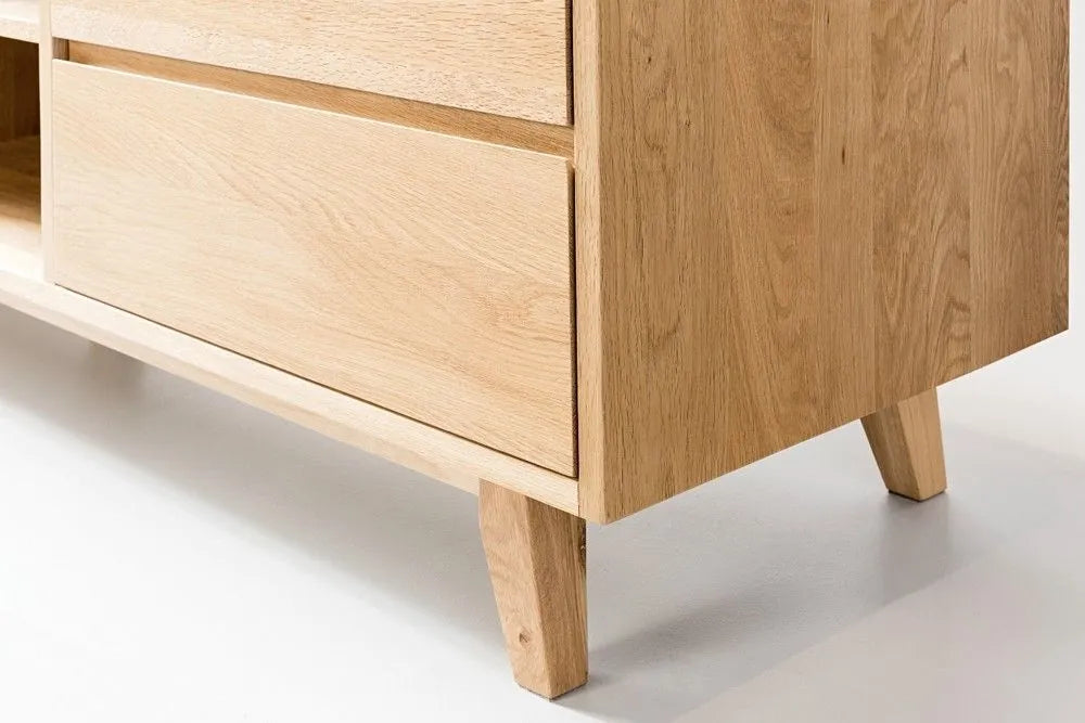 Bastian TV and Media Console 71" x 18" Solid American Oak