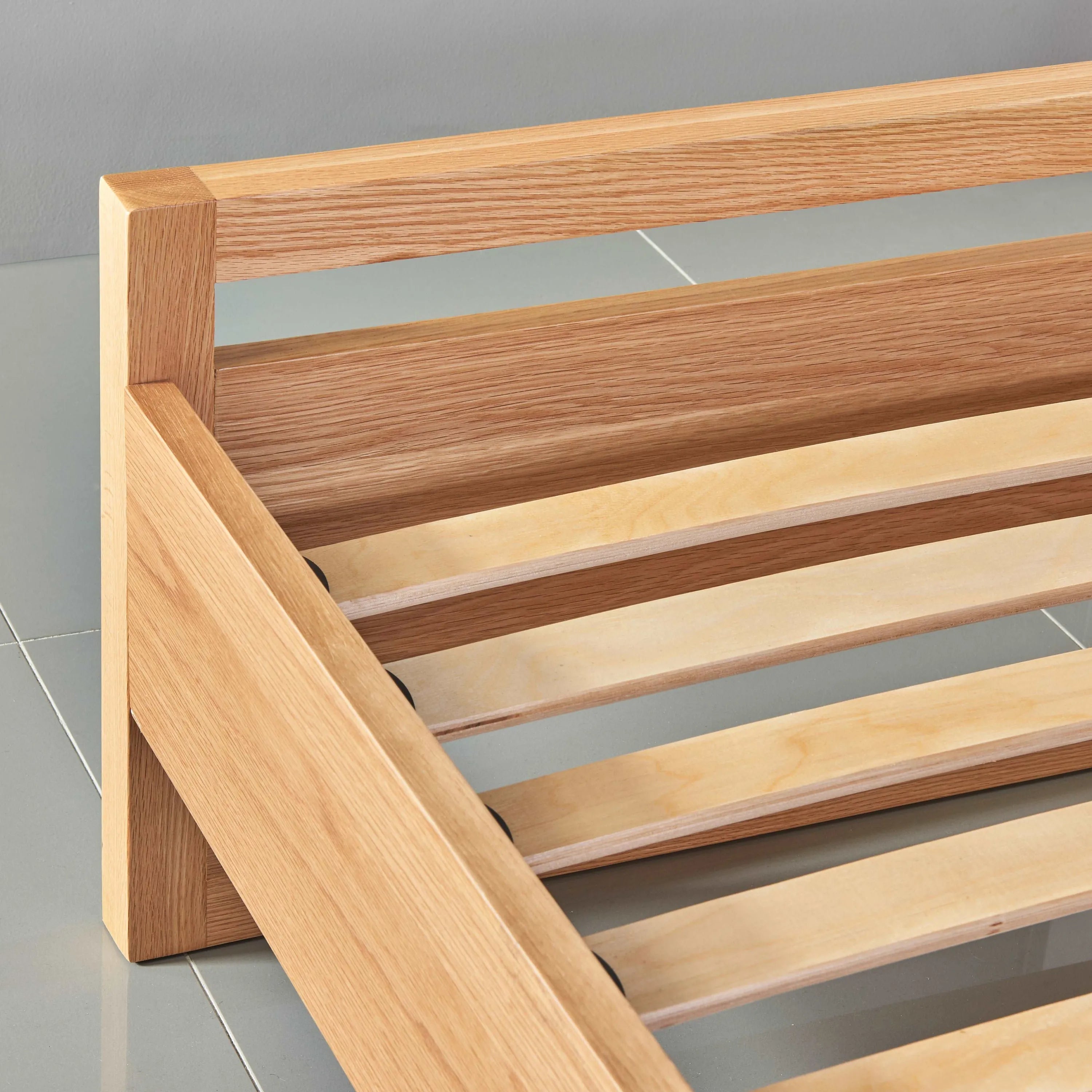 Bruno Bed Frame King American Oak