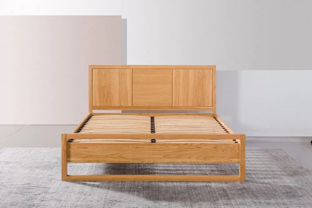 Bruno Bed Frame Queen American Oak