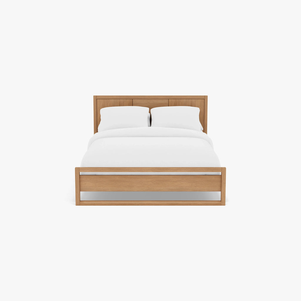 Bruno Bed Frame Queen American Oak
