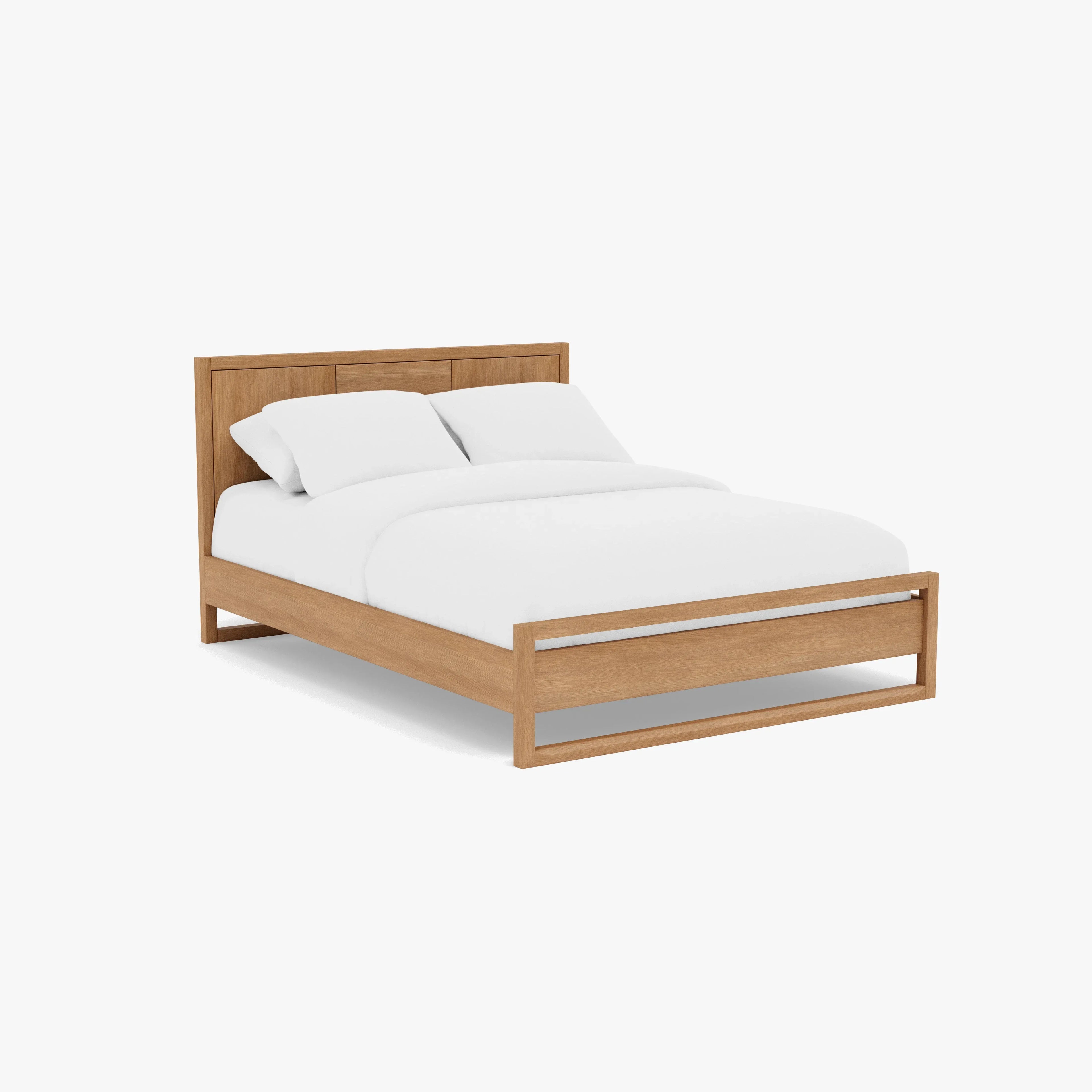 Bruno Bed Frame Queen American Oak