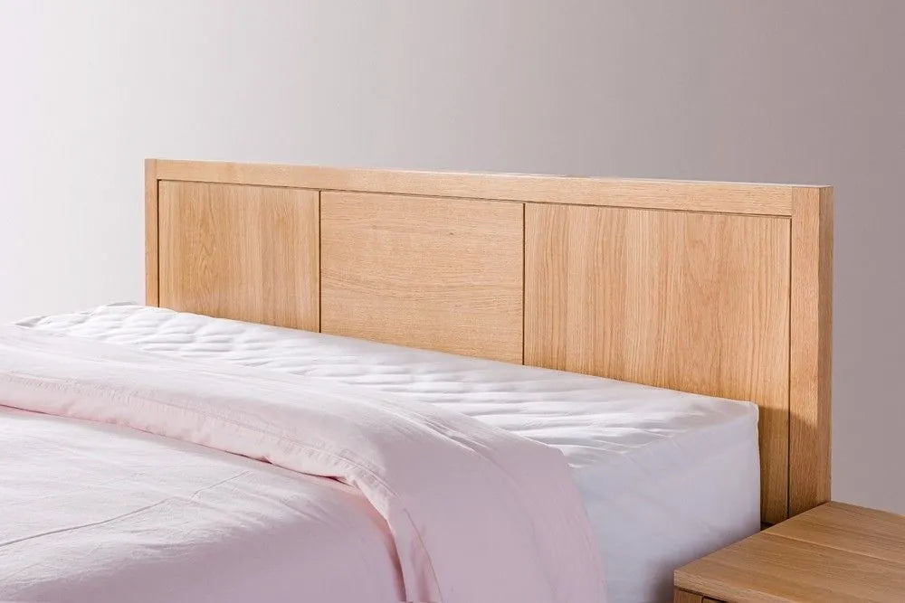 Bruno Bed Frame Queen American Oak