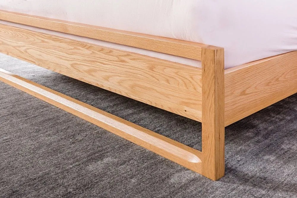 Bruno Bed Frame Queen American Oak