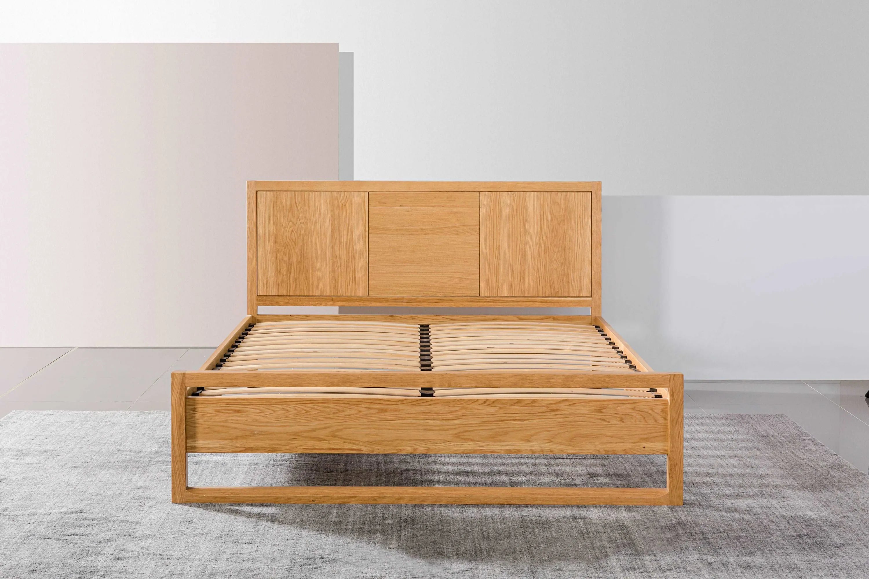 Bruno Bed Frame Queen American Oak