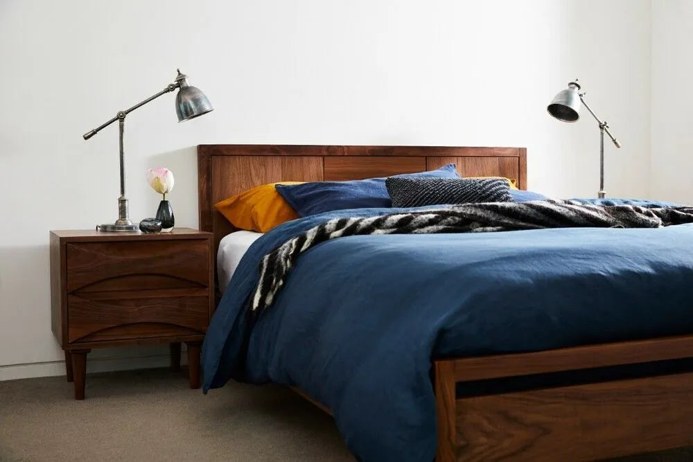 Bruno Bed Frame Queen American Walnut