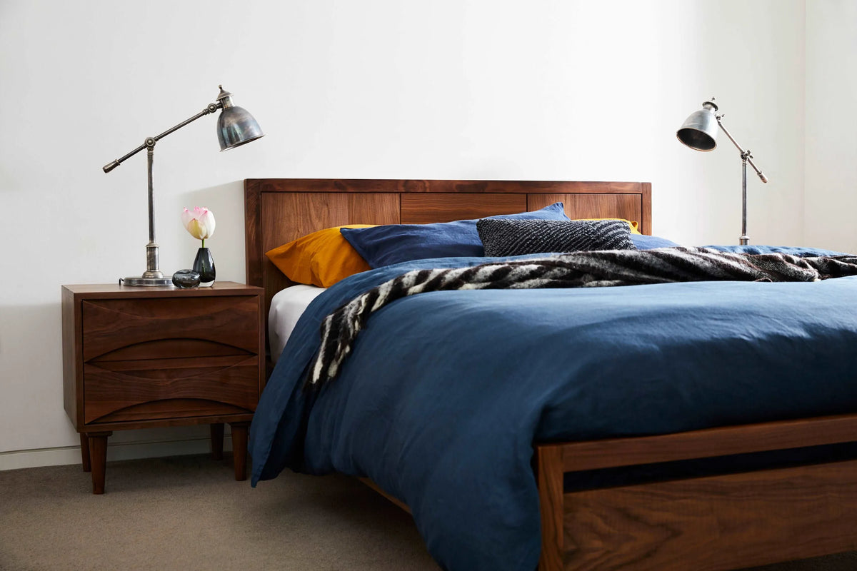 Bruno Bed Frame Queen American Walnut