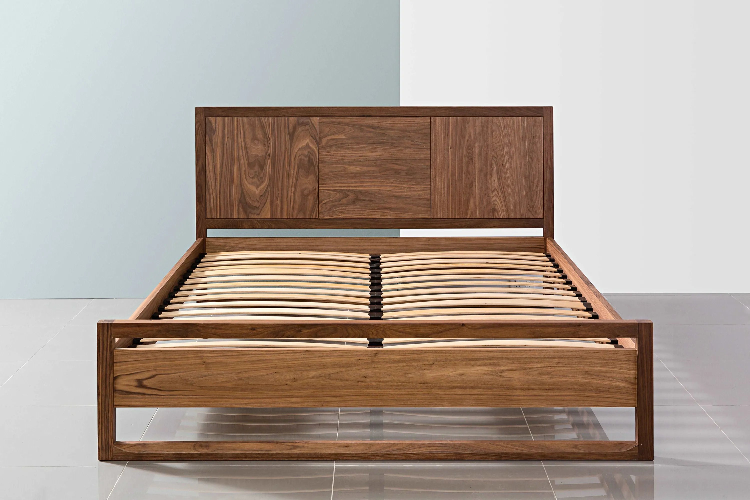 Bruno Bed Frame Queen American Walnut