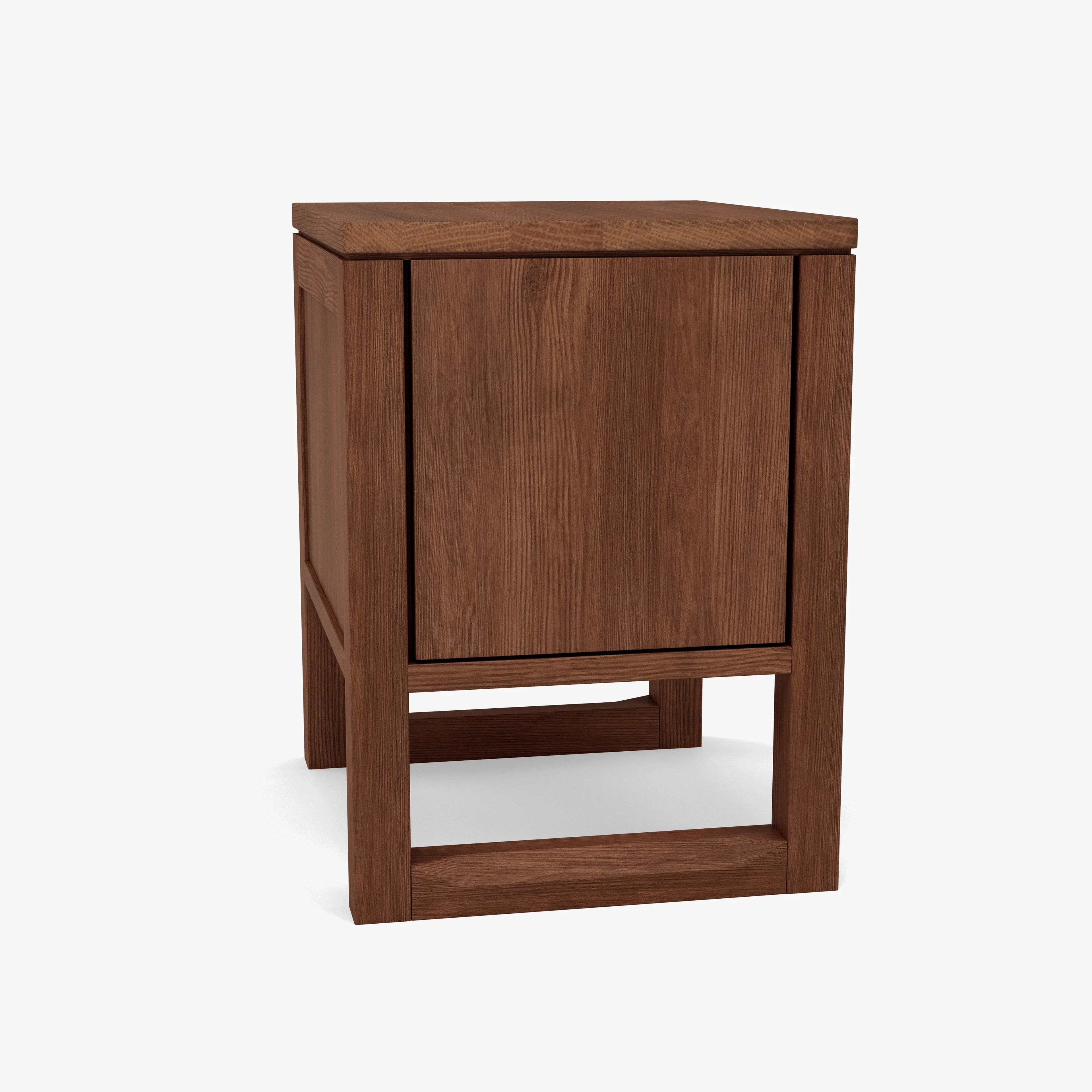 Bruno Nightstand 1 Drawer 17" x 14" Solid American Walnut