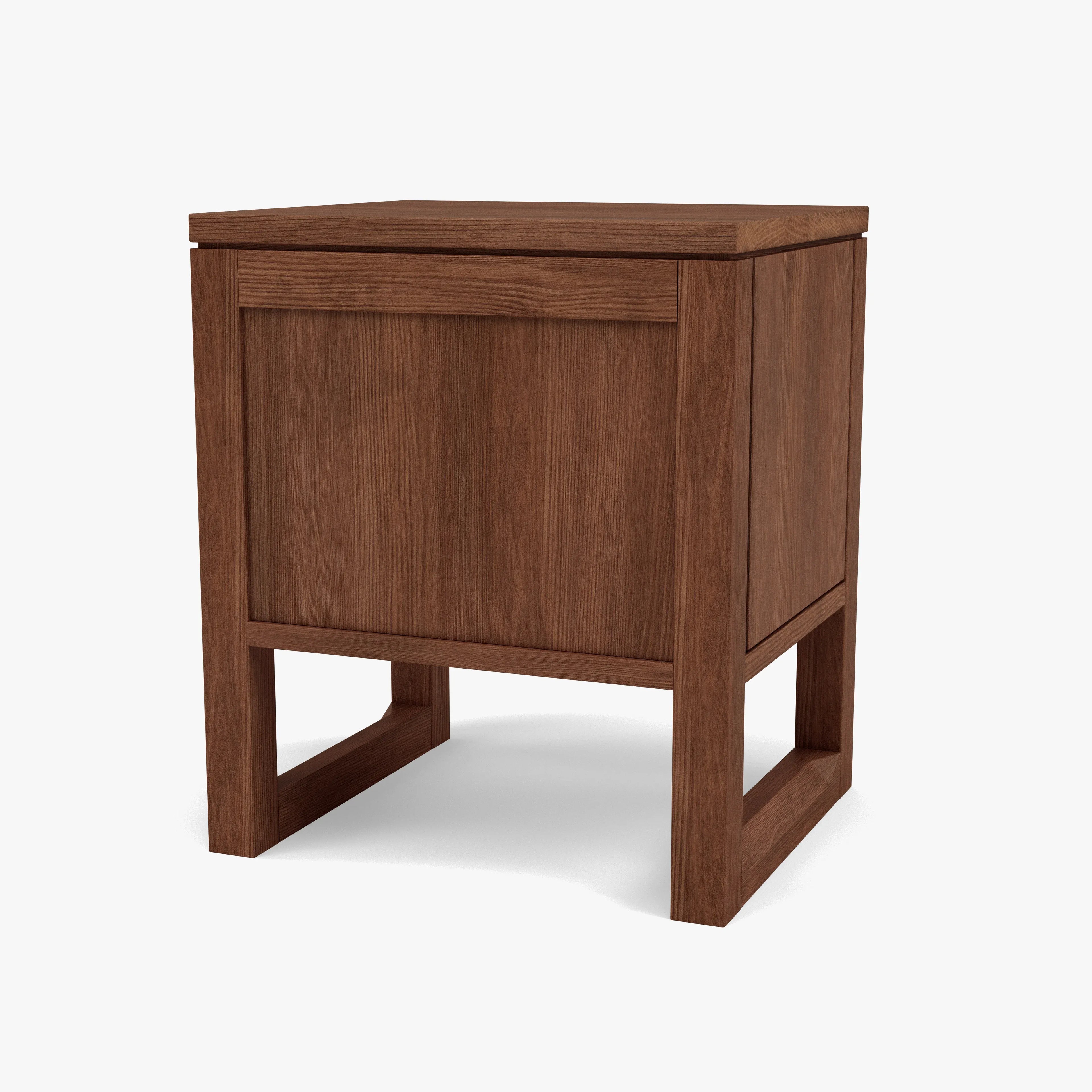 Bruno Nightstand 1 Drawer 17" x 14" Solid American Walnut