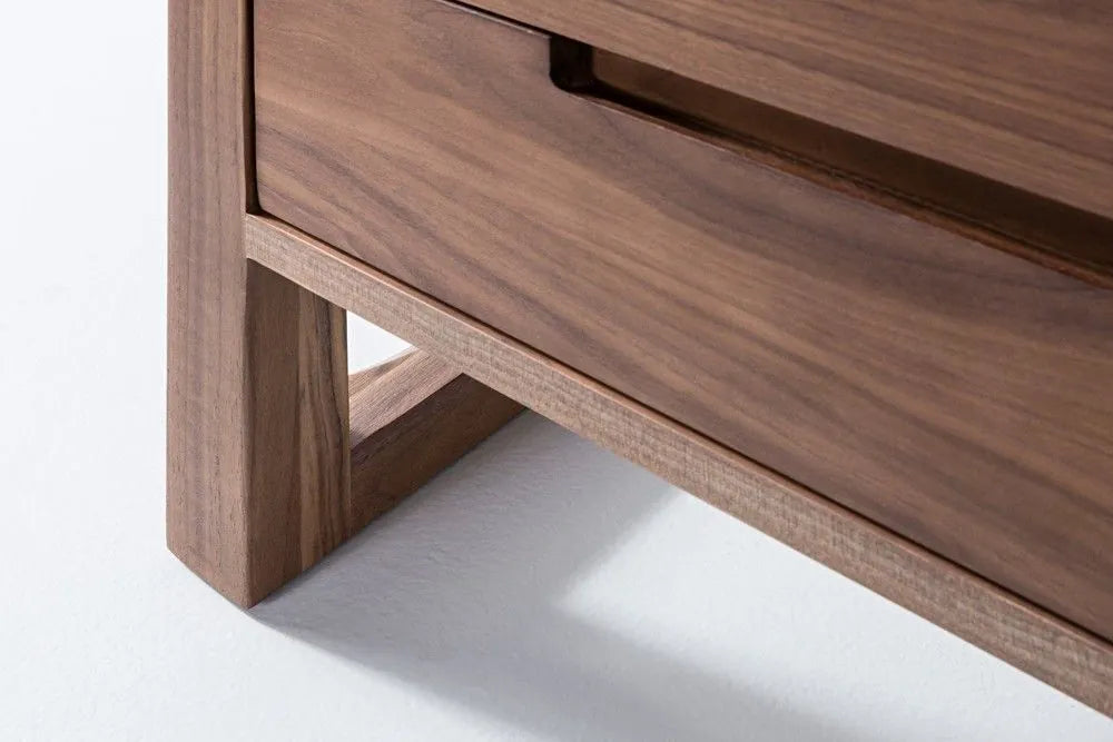 Bruno Nightstand 1 Drawer 17" x 14" Solid American Walnut