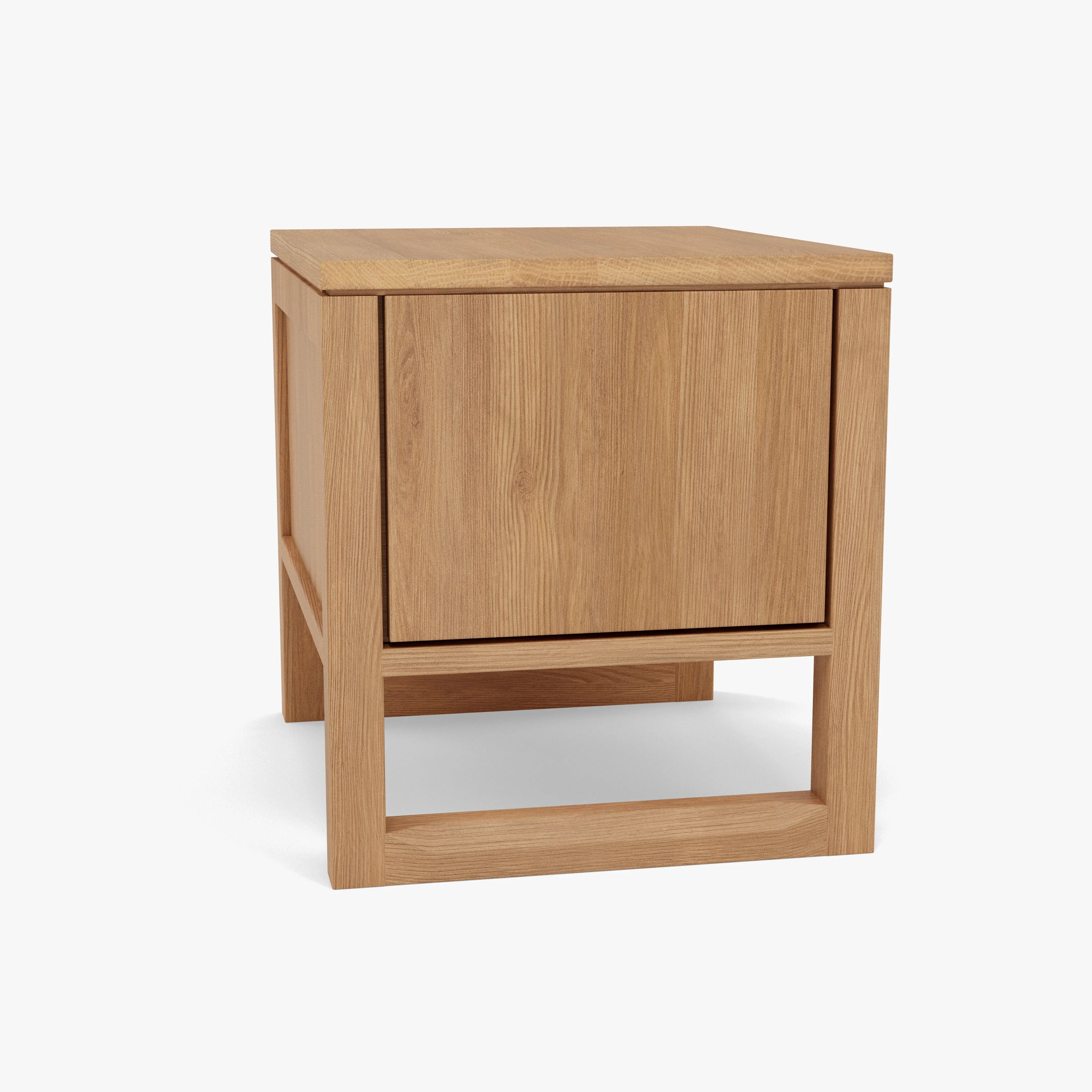 Bruno Nightstand 2 Drawers 20" x 17" Solid American Oak