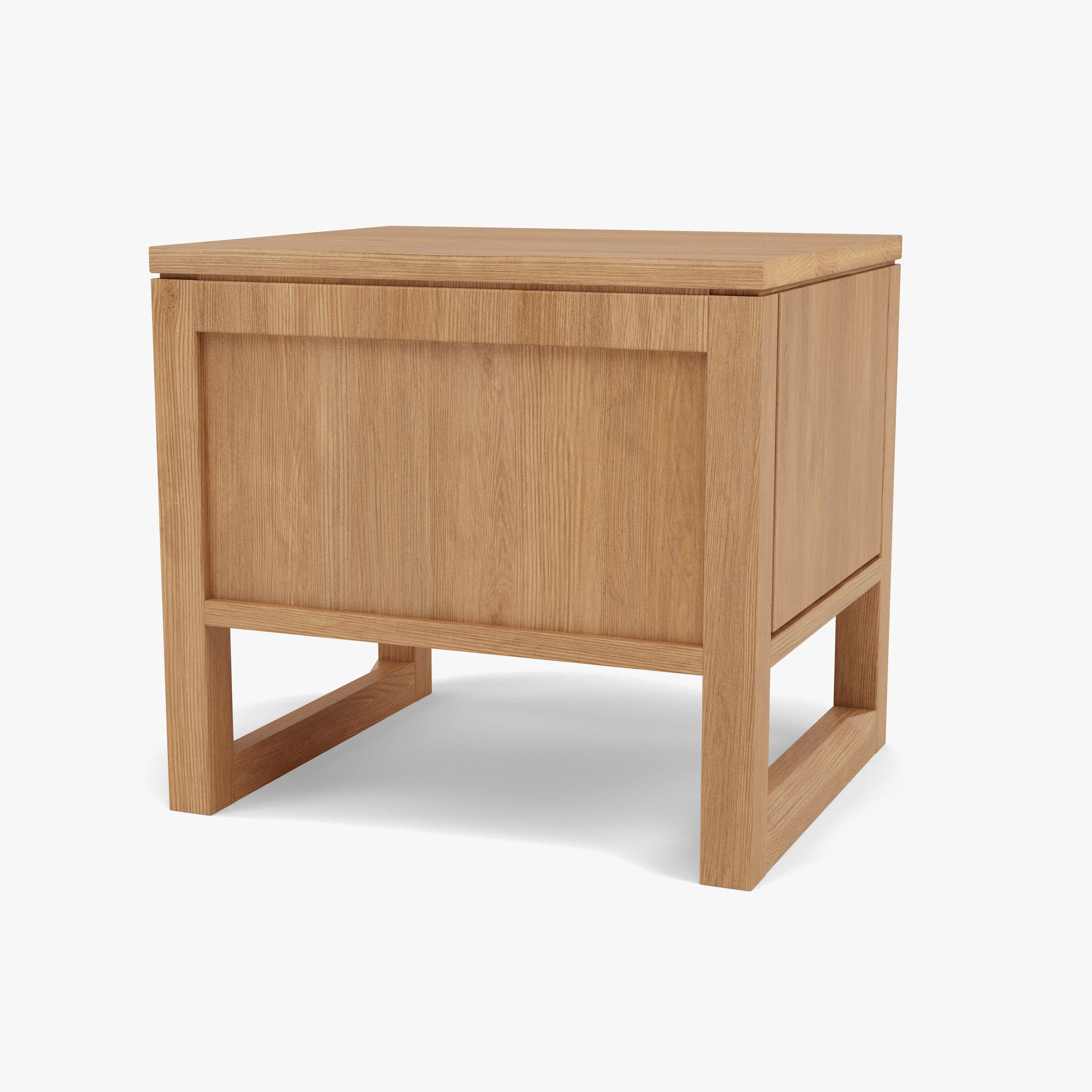 Bruno Nightstand 2 Drawers 20" x 17" Solid American Oak