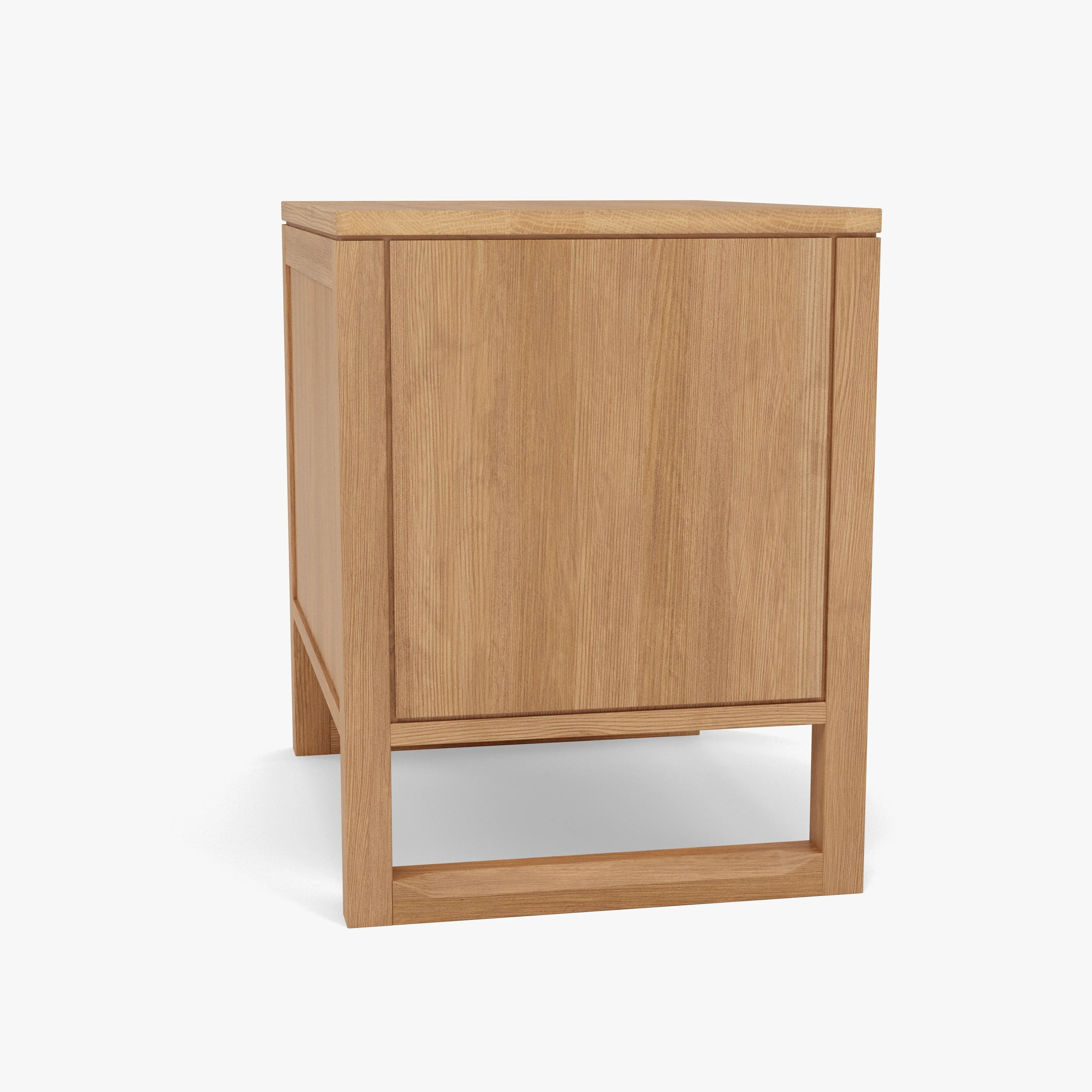 Bruno Nightstand XL 1 Drawer 24" x 19" Solid American Oak