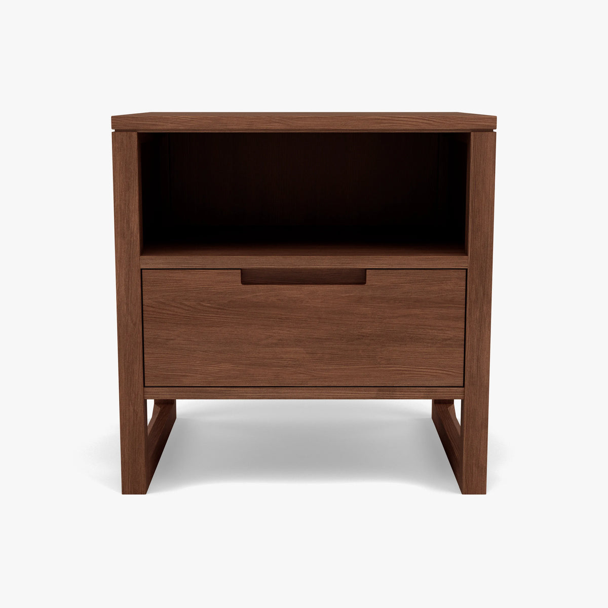 Bruno Nightstand XL 1 Drawer 24" x 19" Solid American Walnut
