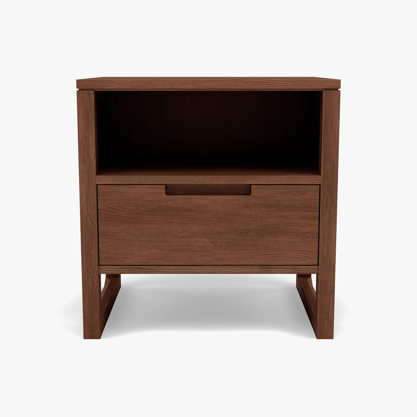 Bruno Nightstand XL 1 Drawer 24" x 19" Solid American Walnut