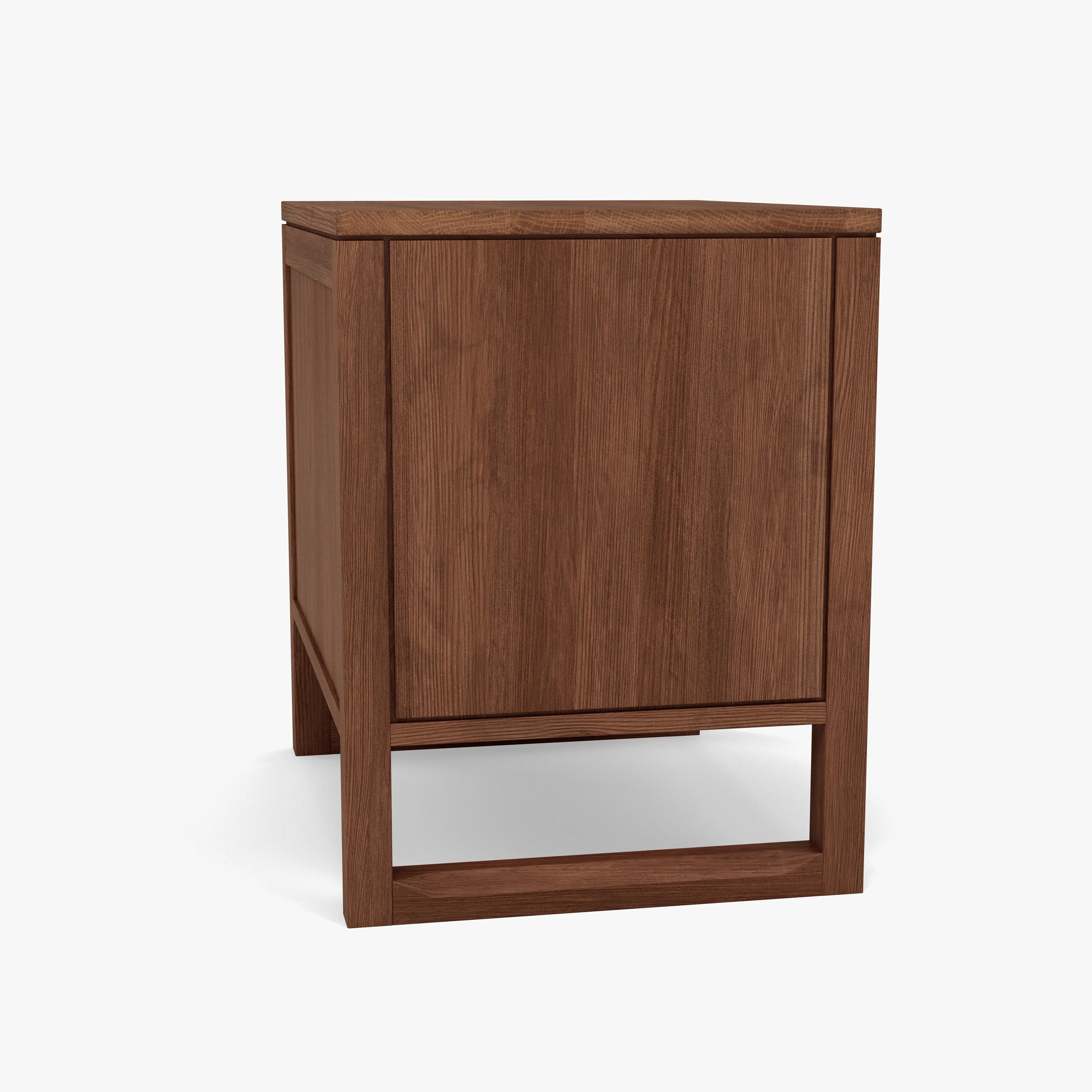 Bruno Nightstand XL 1 Drawer 24" x 19" Solid American Walnut
