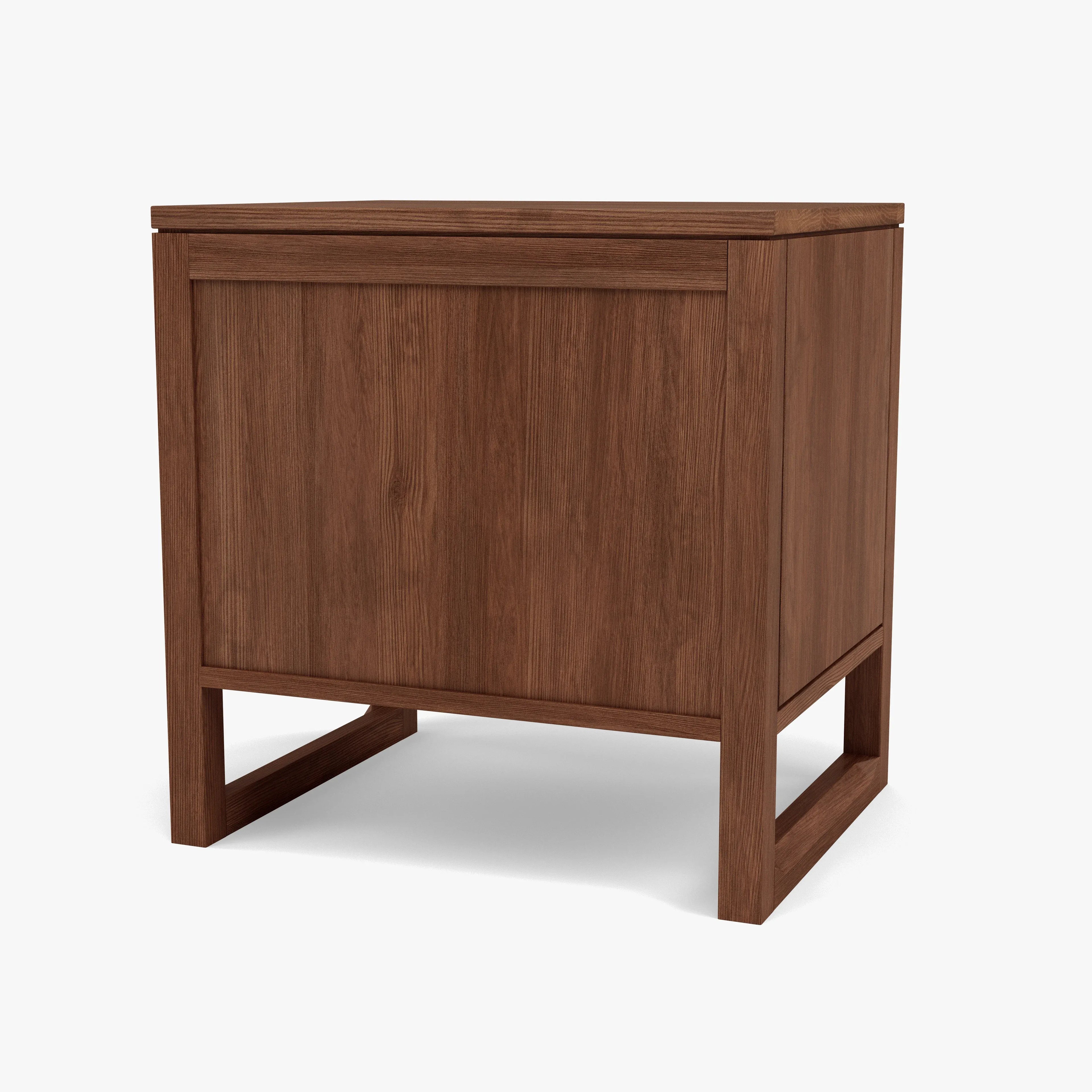 Bruno Nightstand XL 1 Drawer 24" x 19" Solid American Walnut
