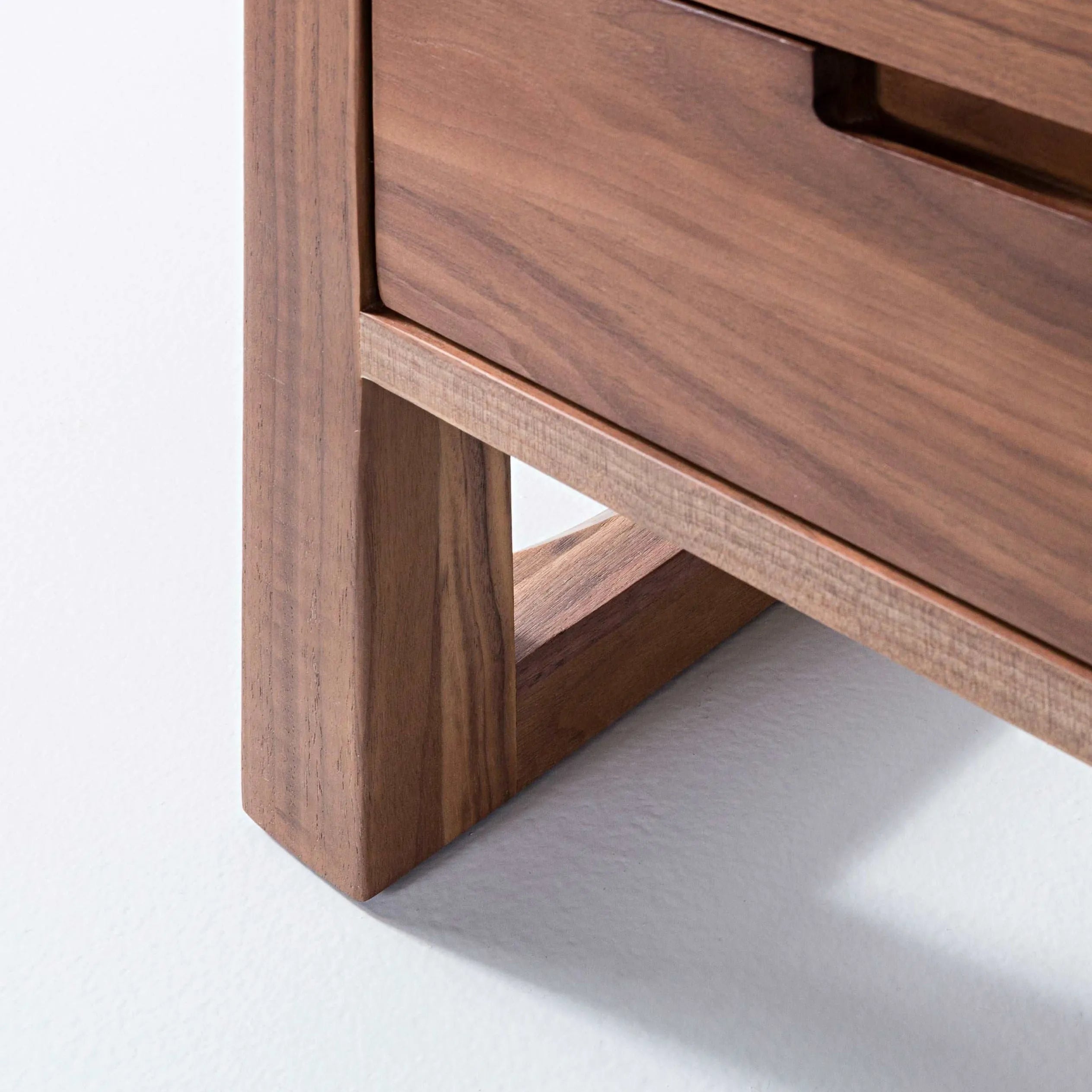 Bruno Nightstand XL 1 Drawer 24" x 19" Solid American Walnut