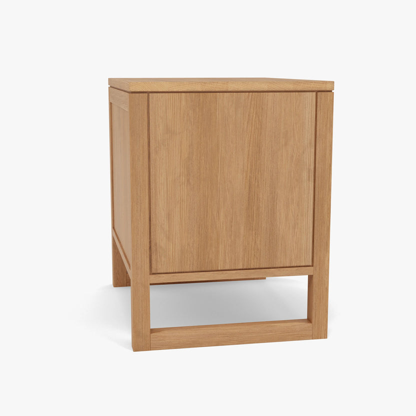 Bruno Nightstand XL 2 Drawers 24" x 19" Solid American Oak