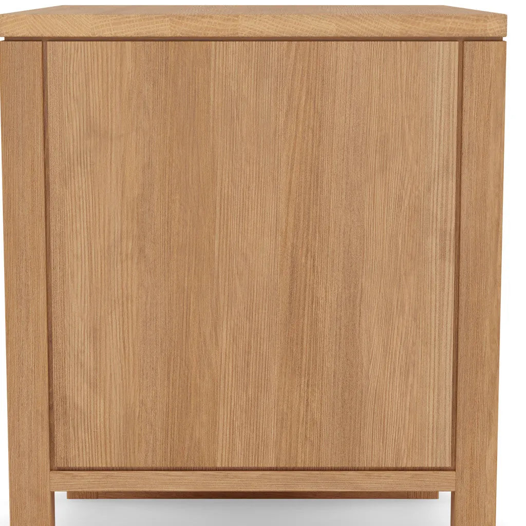 Bruno Nightstand XL 2 Drawers 24" x 19" Solid American Oak