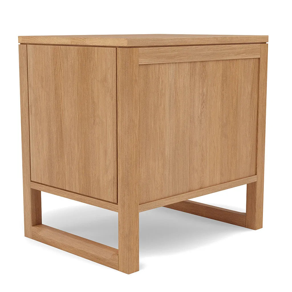 Bruno Nightstand XL 2 Drawers 24" x 19" Solid American Oak