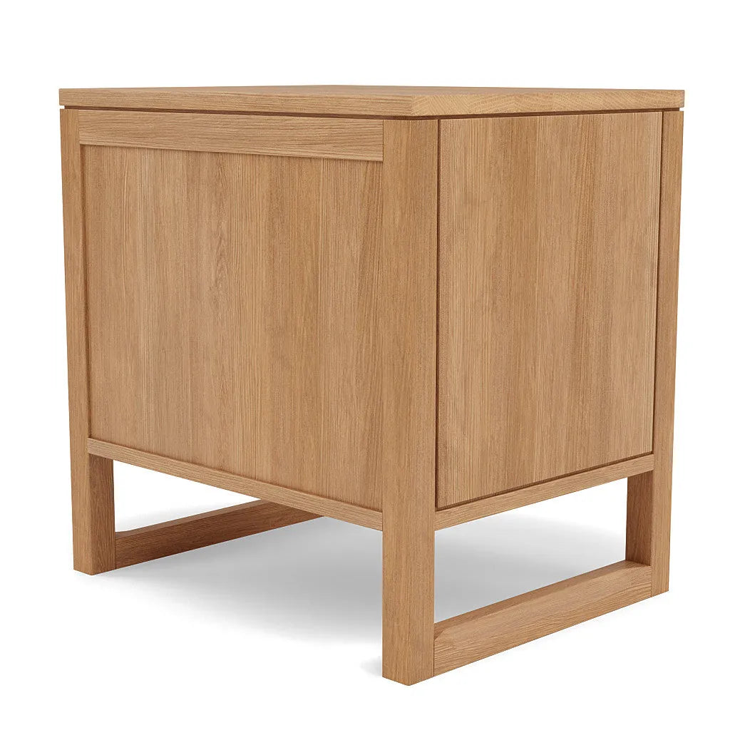 Bruno Nightstand XL 2 Drawers 24" x 19" Solid American Oak