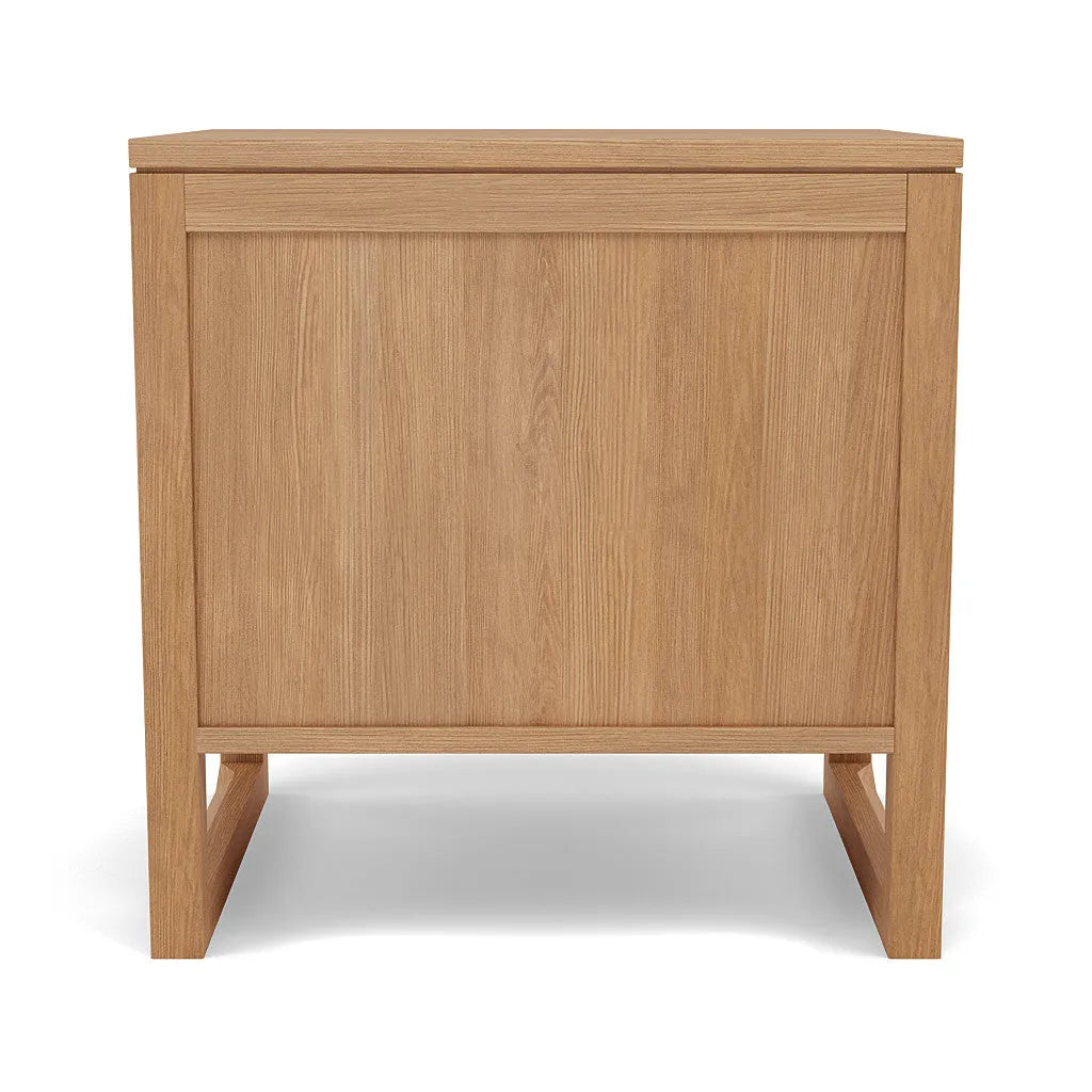 Bruno Nightstand XL 2 Drawers 24" x 19" Solid American Oak