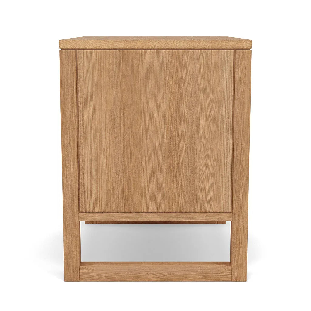 Bruno Nightstand XL 2 Drawers 24" x 19" Solid American Oak