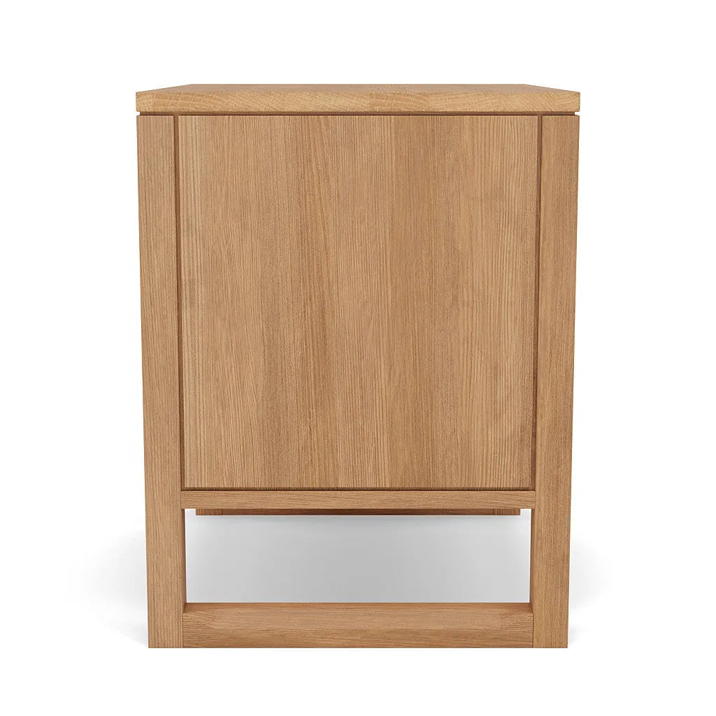Bruno Nightstand XL 2 Drawers 24" x 19" Solid American Oak