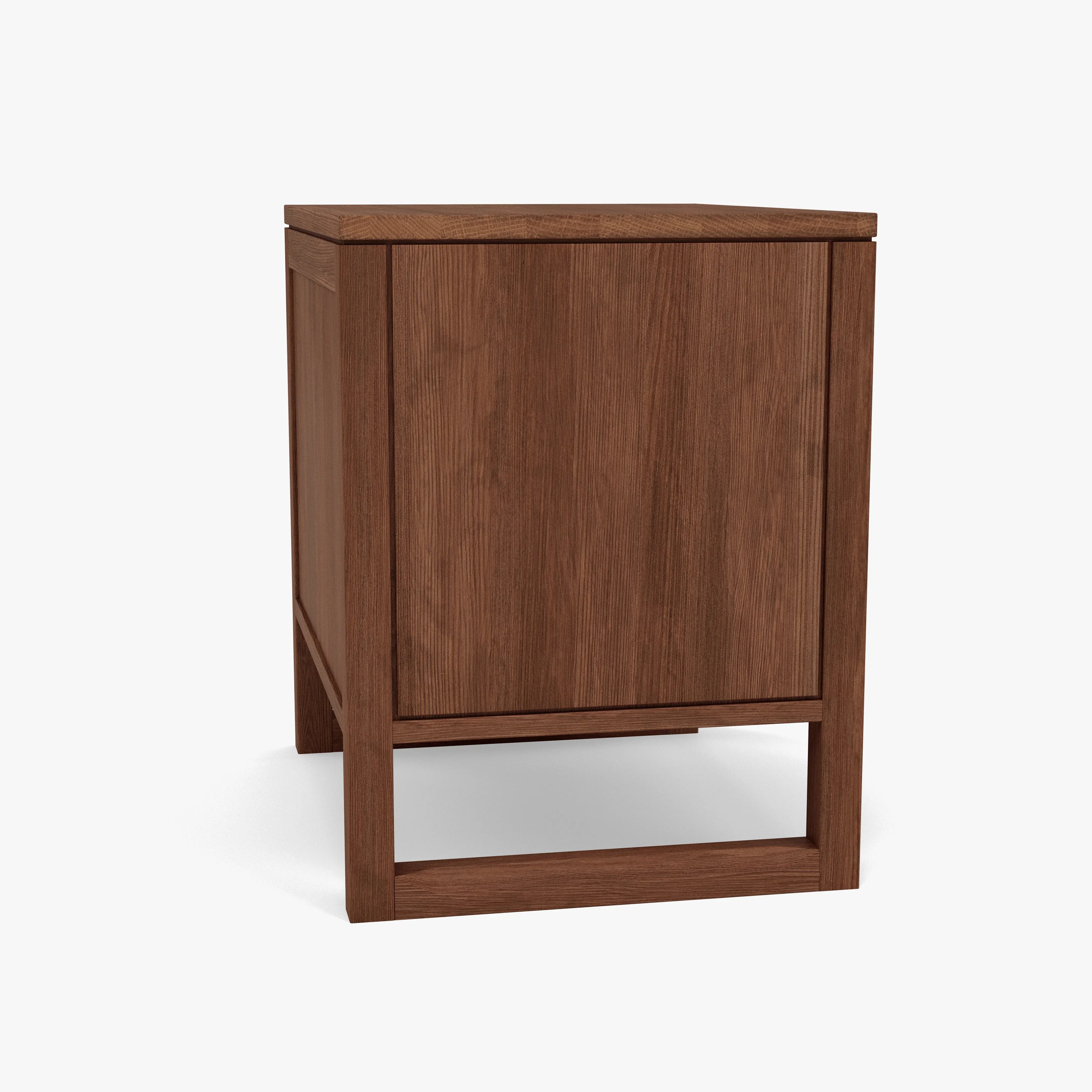 Bruno Nightstand XL 2 Drawers 24" x 19" Solid American Walnut