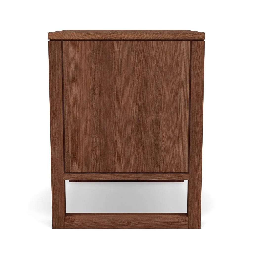 Bruno Nightstand XL 2 Drawers 24" x 19" Solid American Walnut