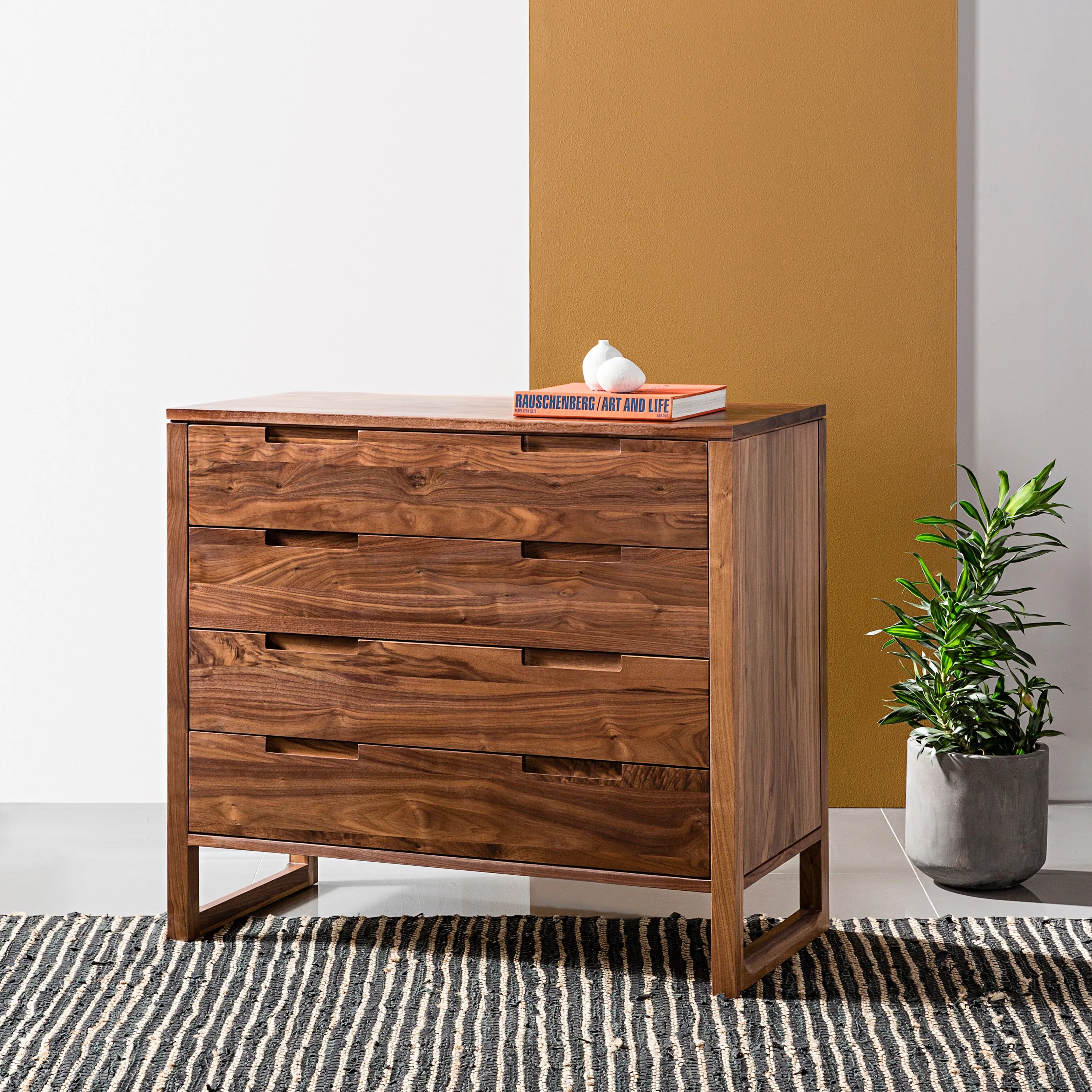 Bruno Dresser 4 Drawers 39" x 19" Solid American Walnut