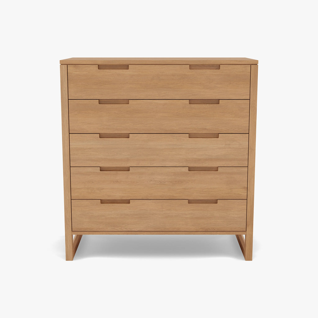 Bruno Dresser 5 Drawers 43" x 21" Solid American Oak