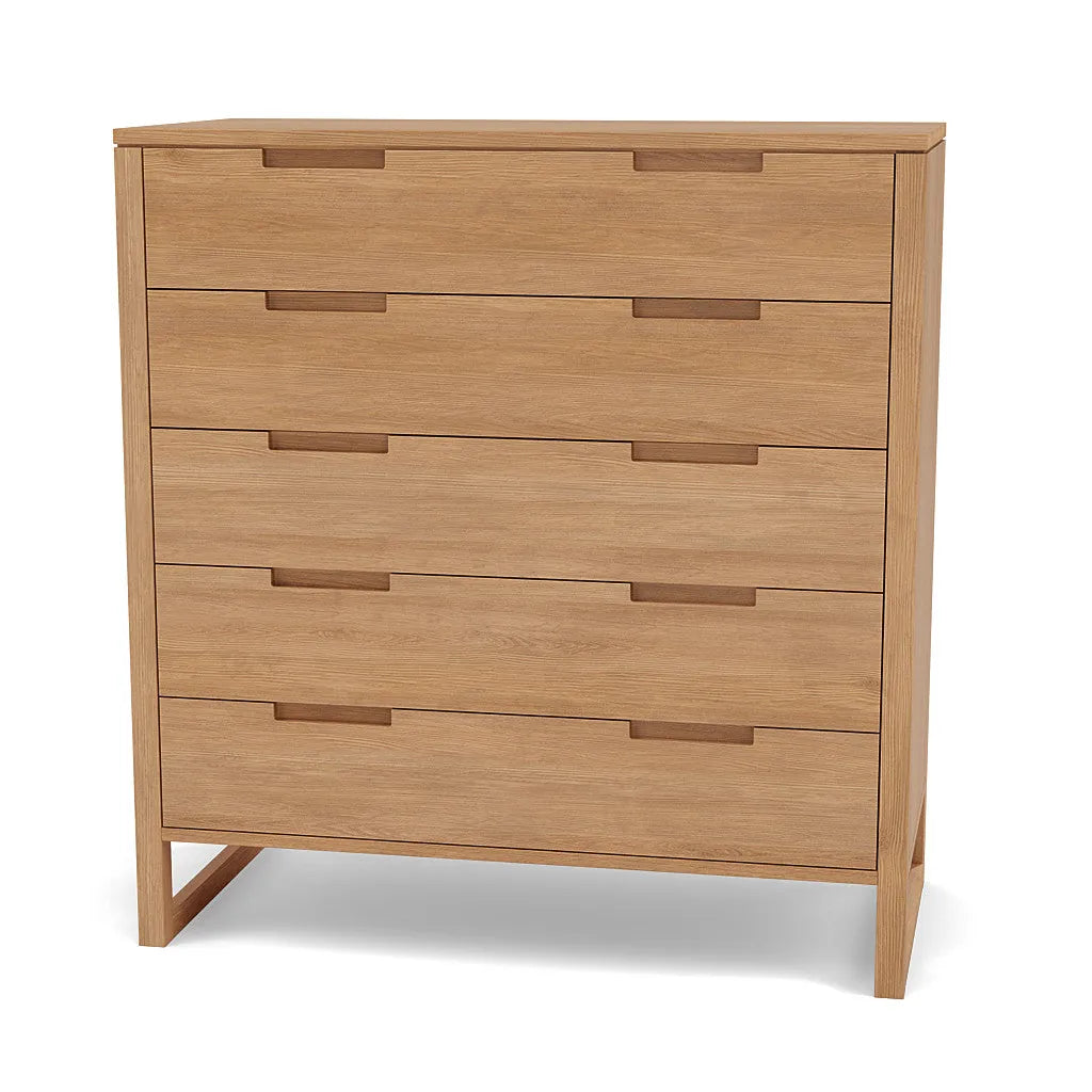 Bruno Dresser 5 Drawers 43" x 21" Solid American Oak