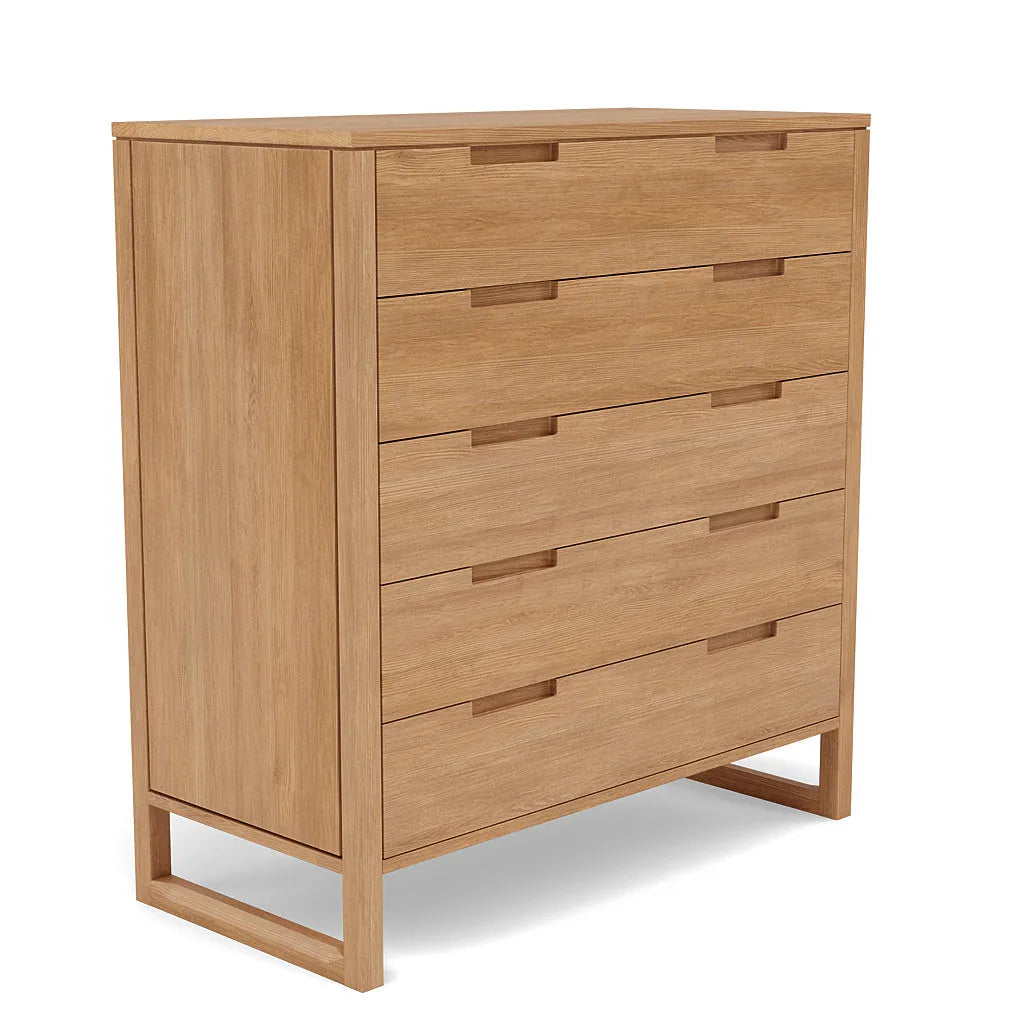 Bruno Dresser 5 Drawers 43" x 21" Solid American Oak