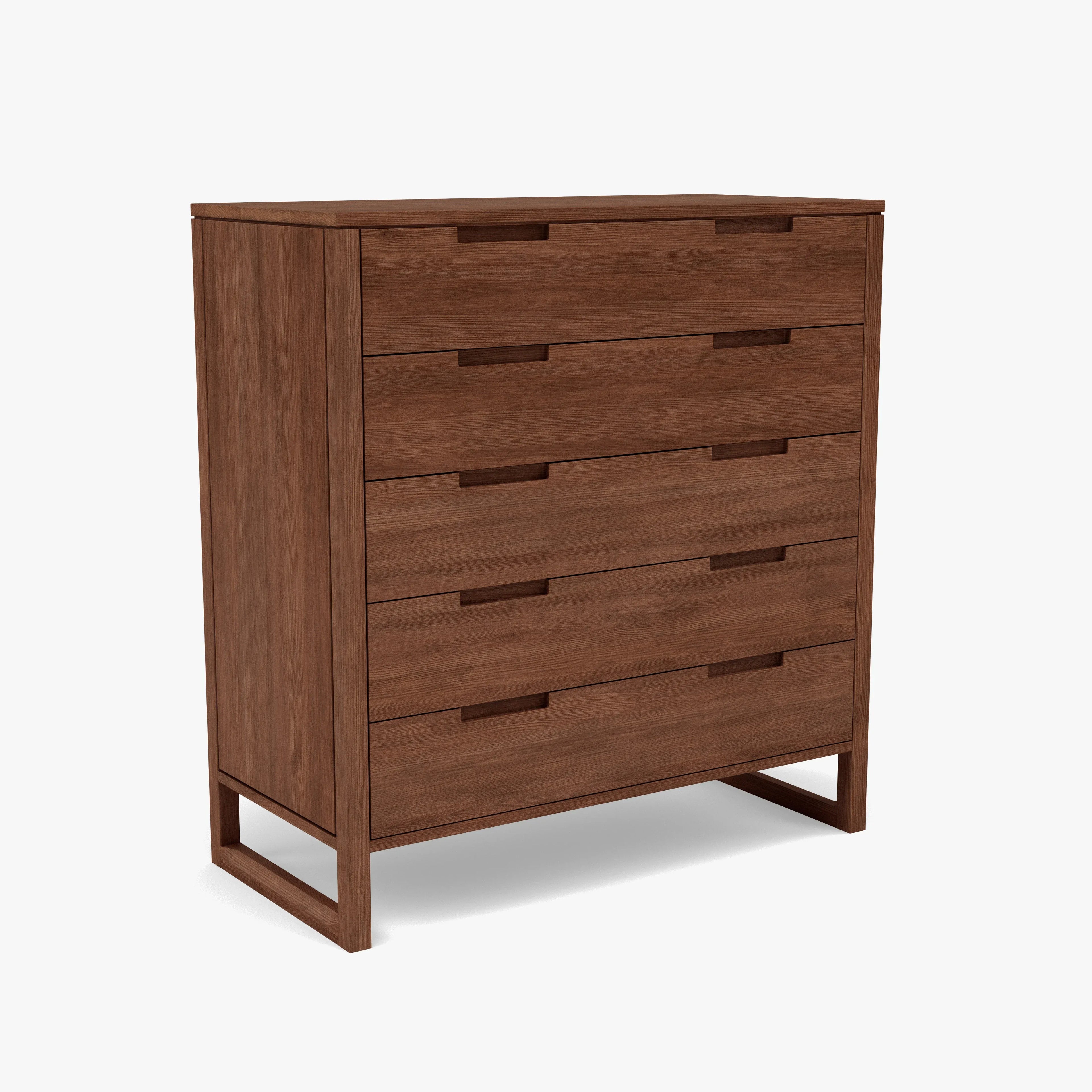 Bruno Dresser 5 Drawers 43" x 21" Solid American Walnut