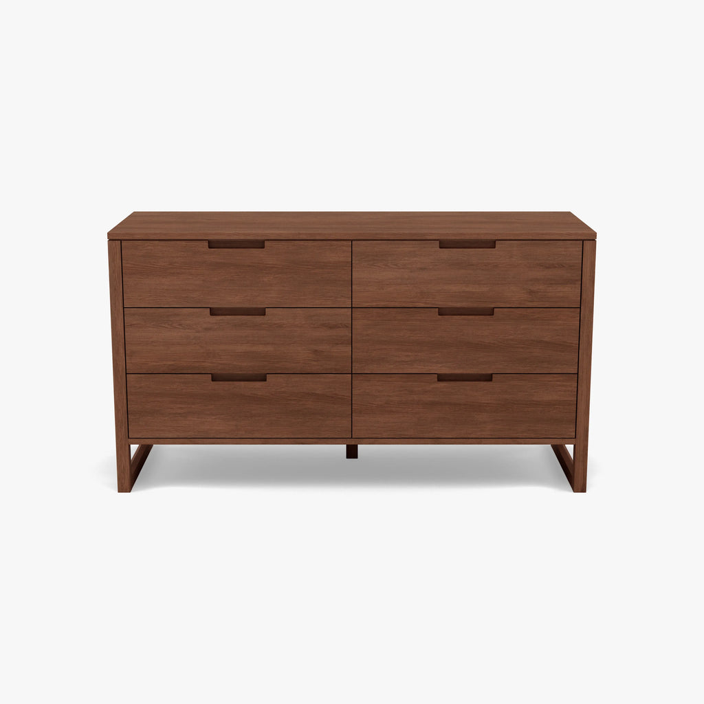 Bruno Dresser 6 Drawers 59" x 21" Solid American Walnut