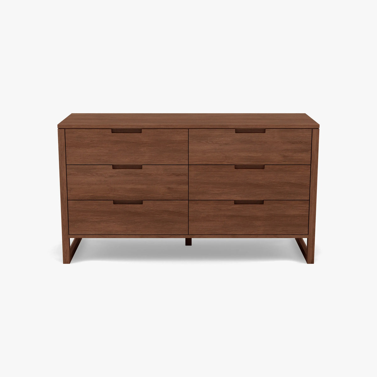 Bruno Dresser 6 Drawers 59" x 21" Solid American Walnut