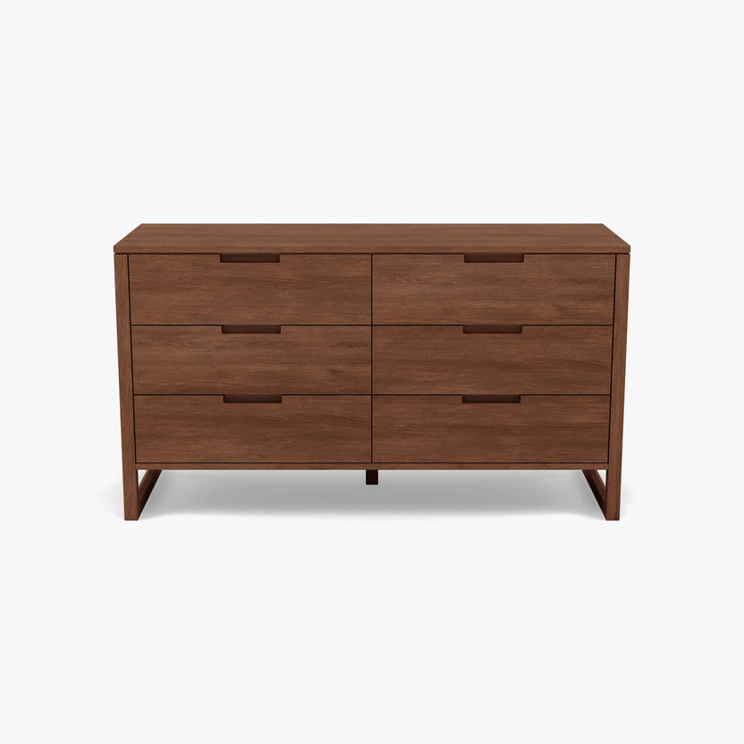 Bruno Dresser 6 Drawers 59" x 21" Solid American Walnut